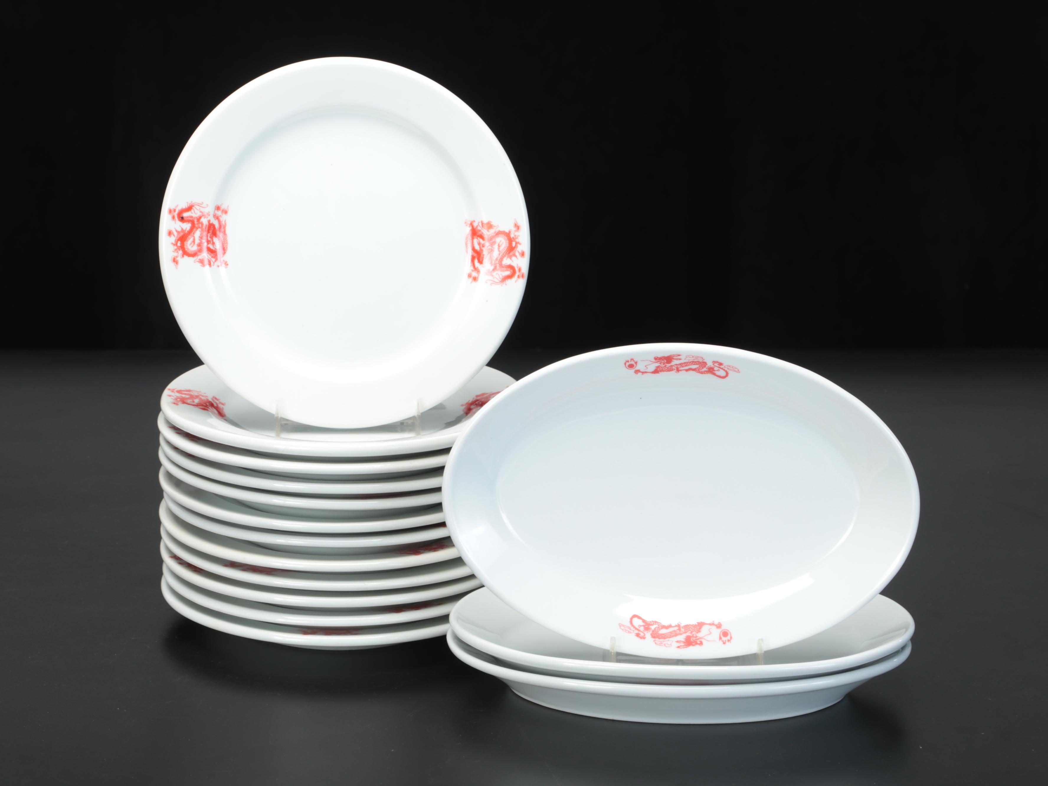 Darchung China Red Dragon Themed Restaurant Ware