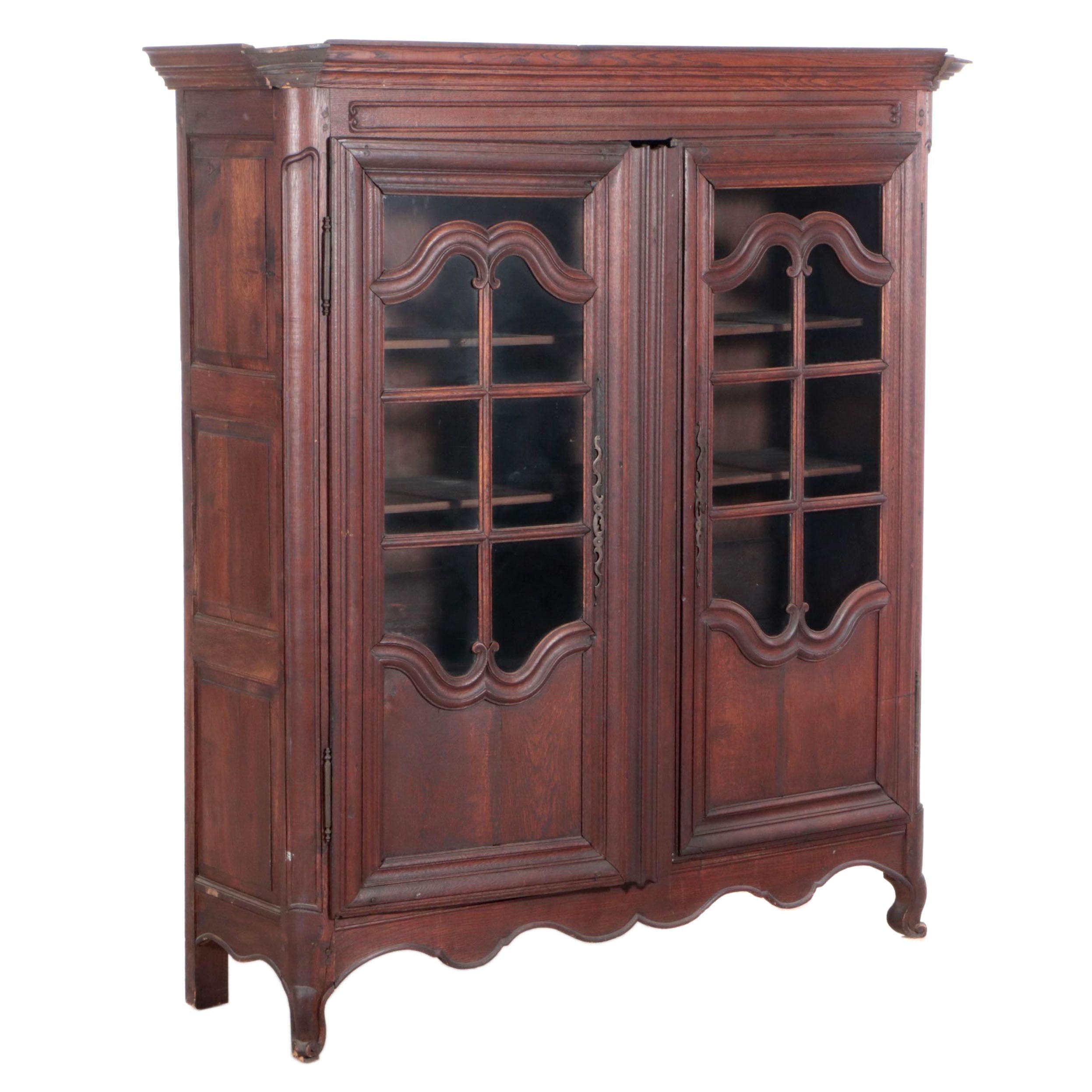 Louis XV Style Oak Bibliothèque, 19th Century