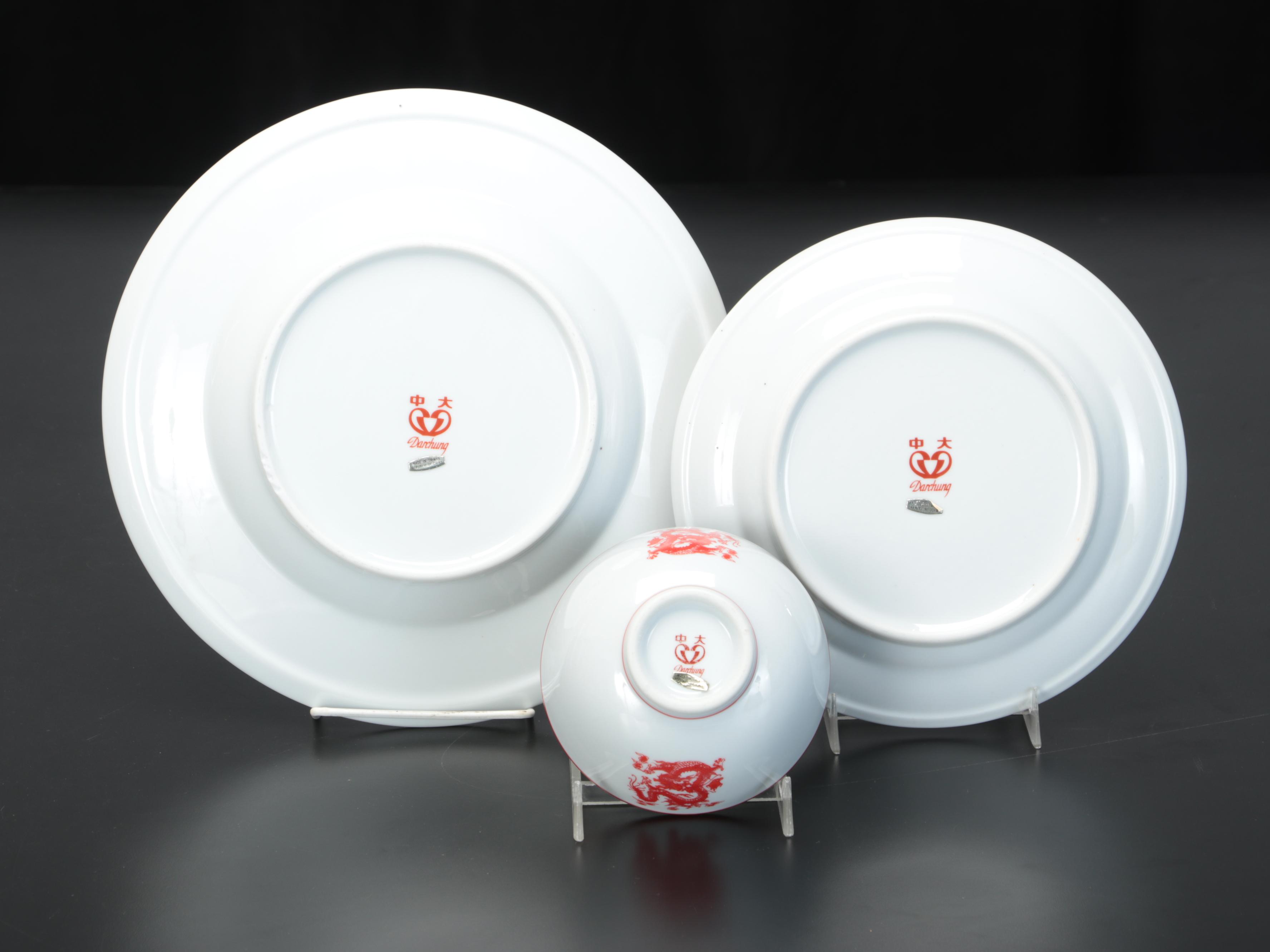 Darchung China Red Dragon Themed Restaurant Ware