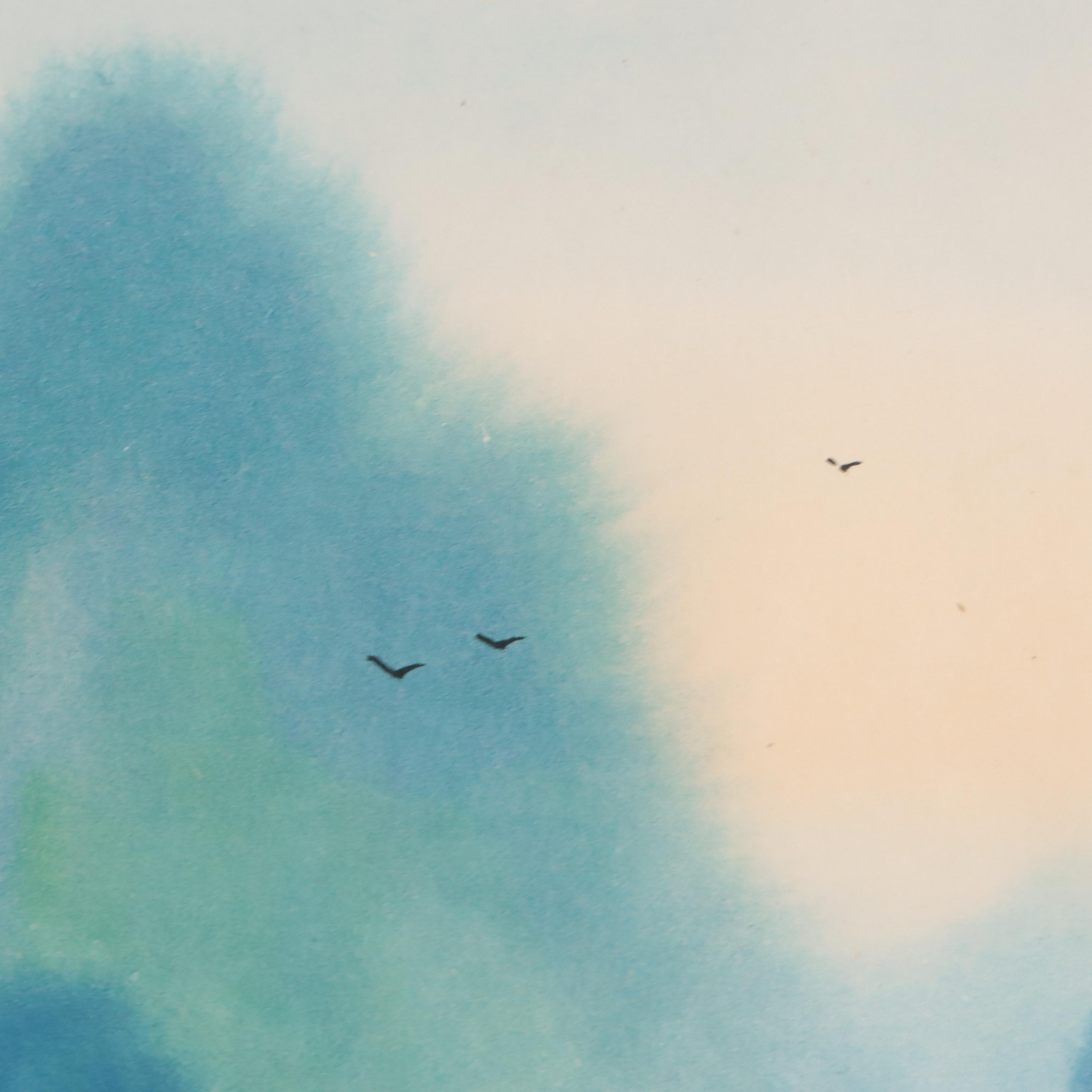 East Asian Landscape Watercolor Painting