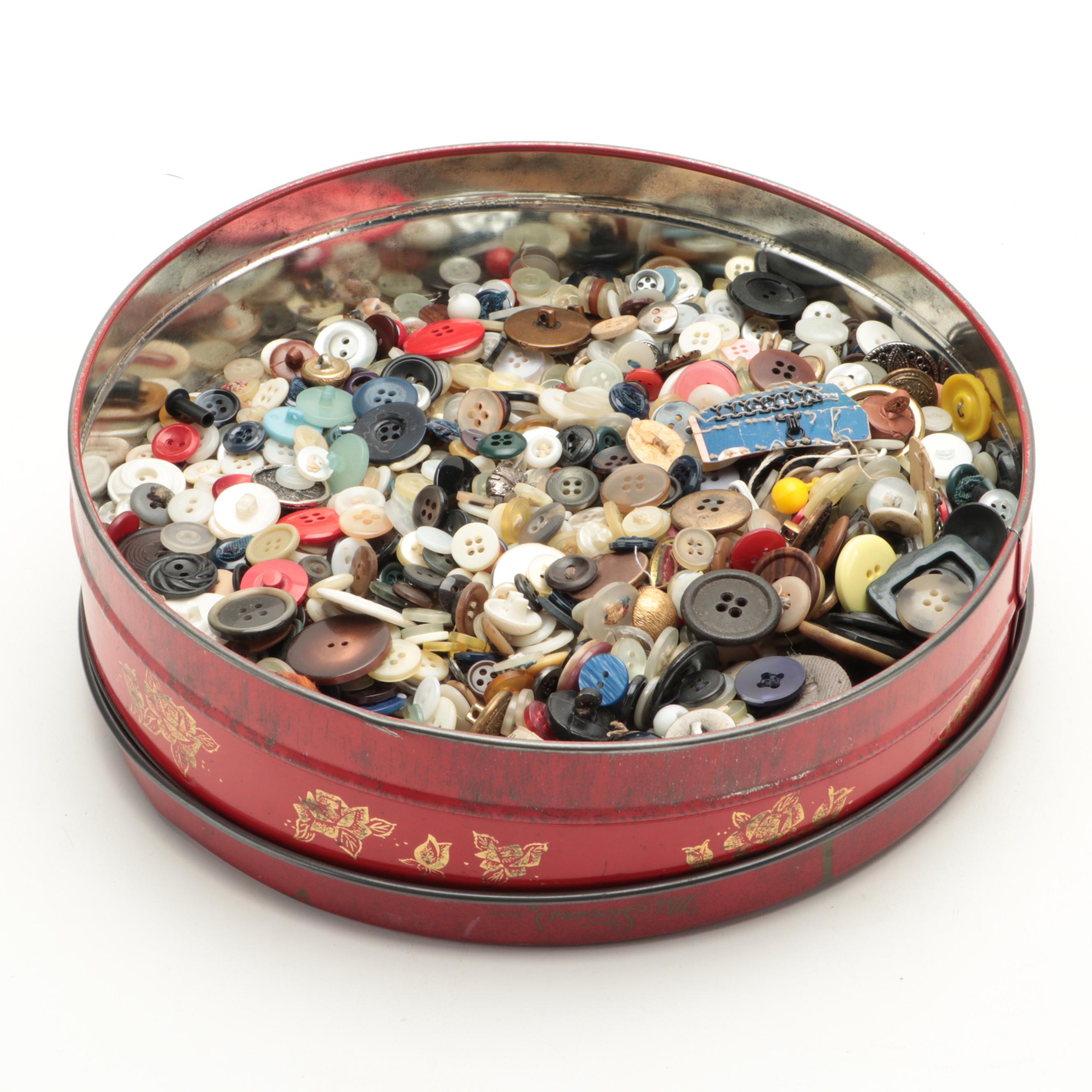 Tin and More Various Plastic and Wood Buttons