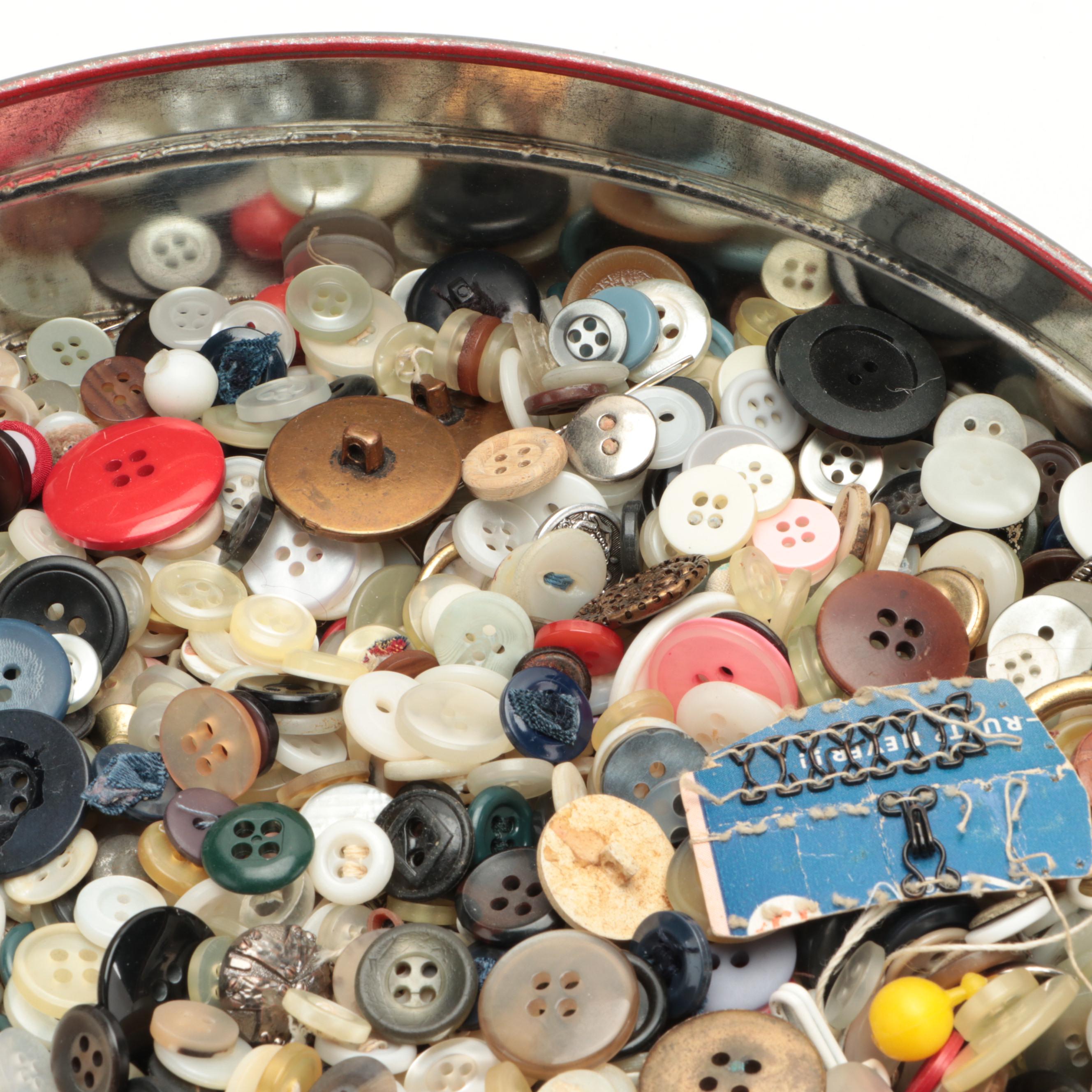 Tin and More Various Plastic and Wood Buttons