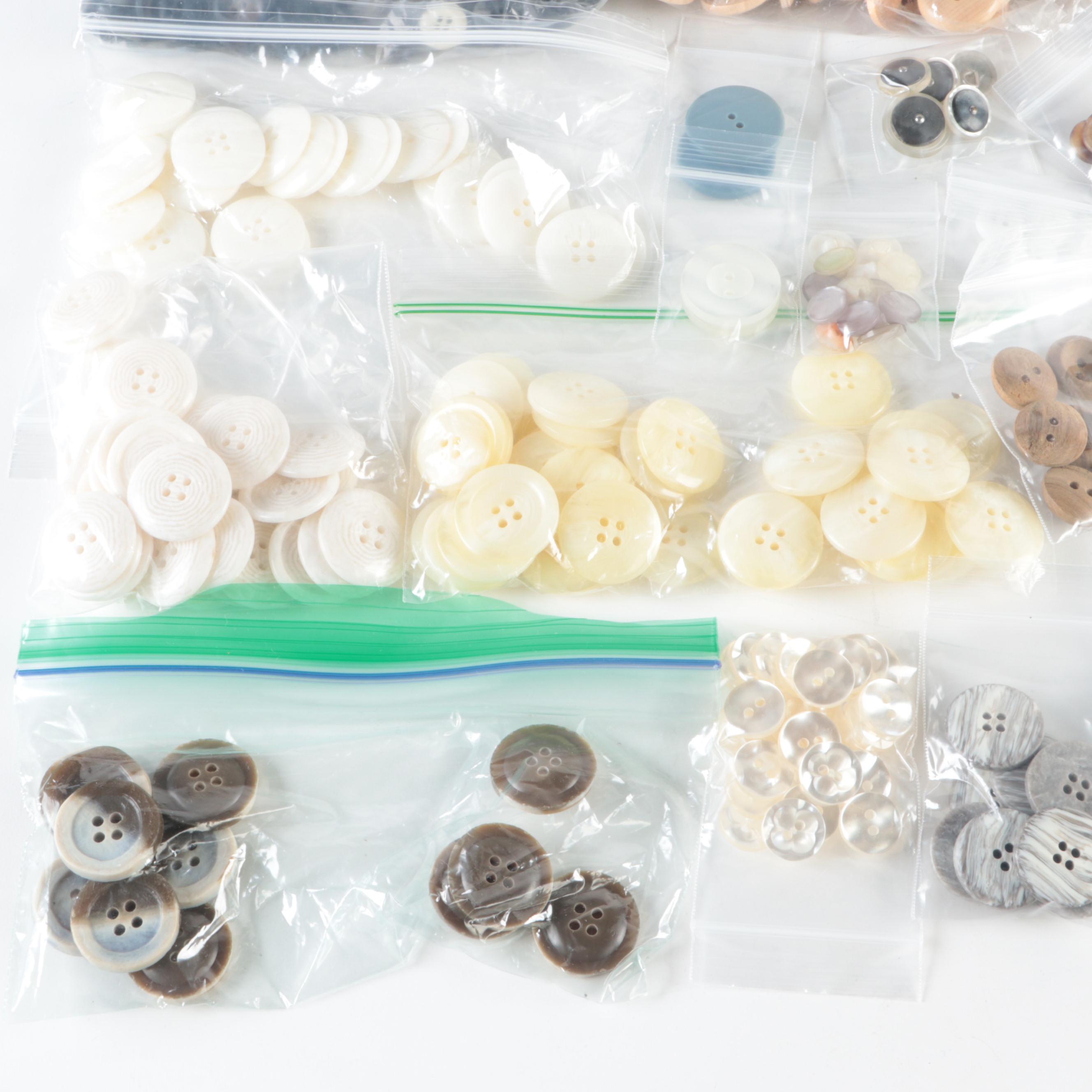 Tin and More Various Plastic and Wood Buttons