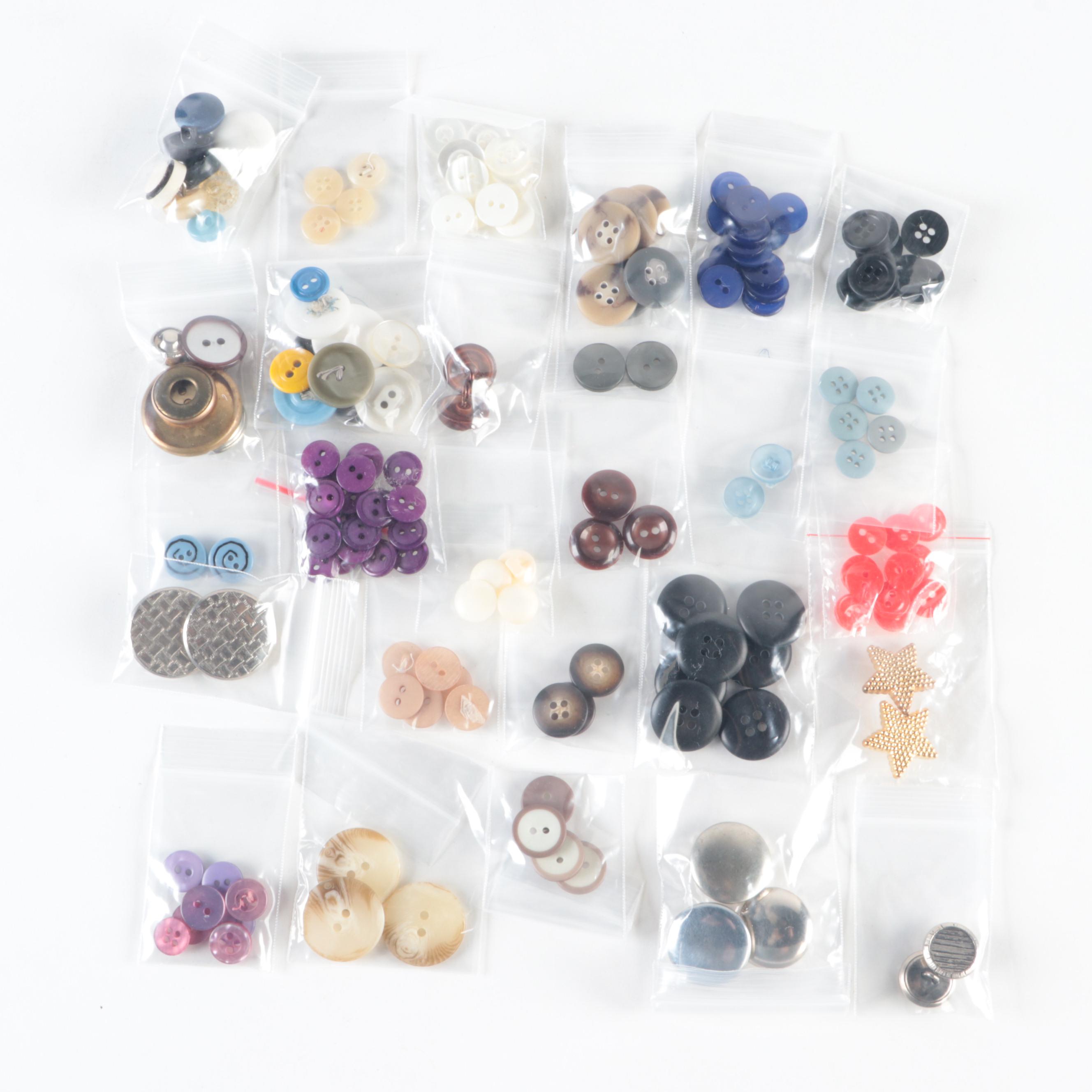 Tin and More Various Plastic and Wood Buttons