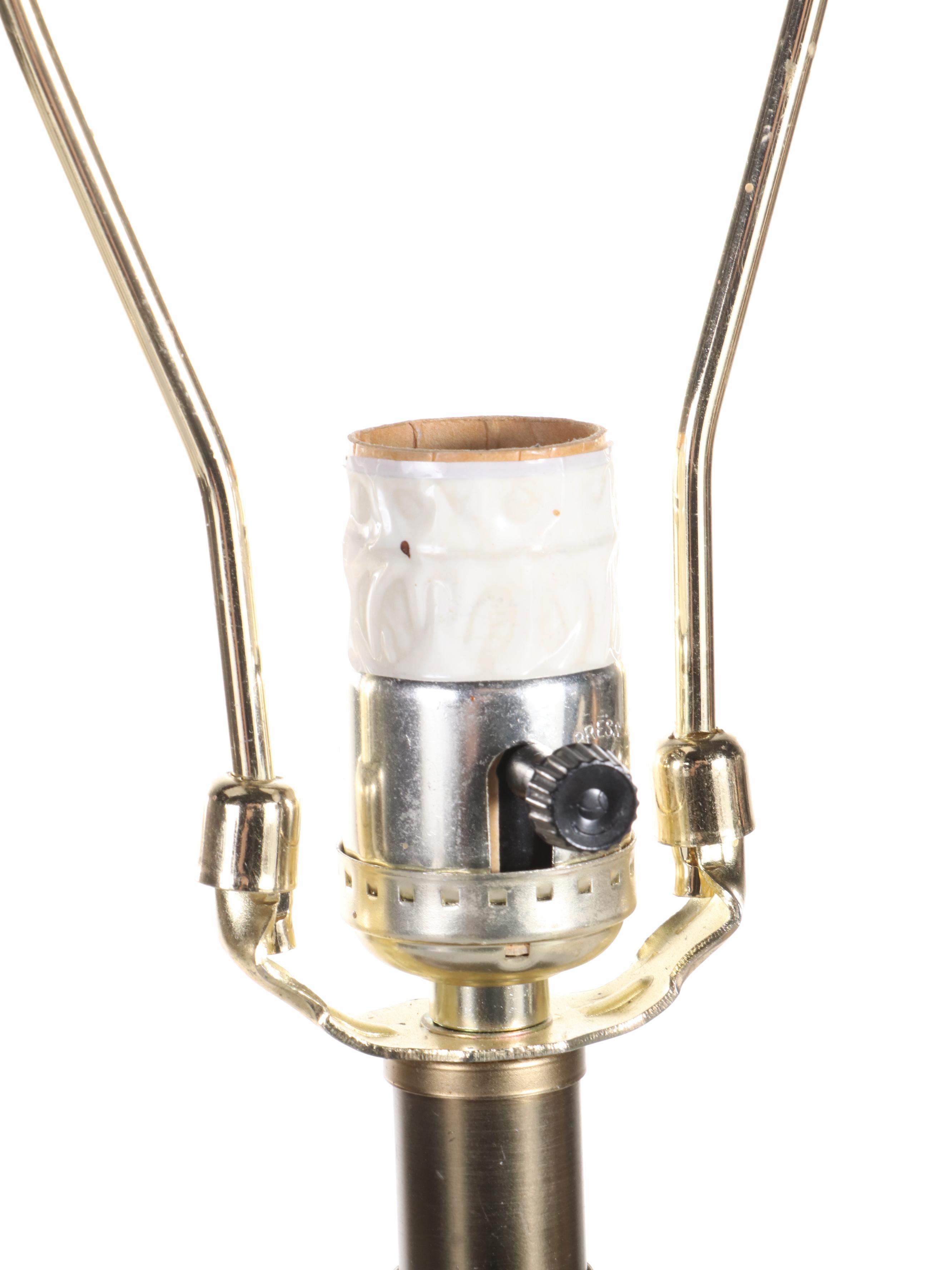 Wood and Brass Surveyor's Tools Tripod Adjustable Floor and Table Lamps