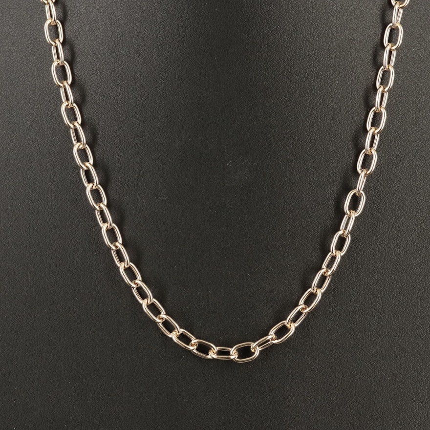 Italian 14K Cable Chain Necklace