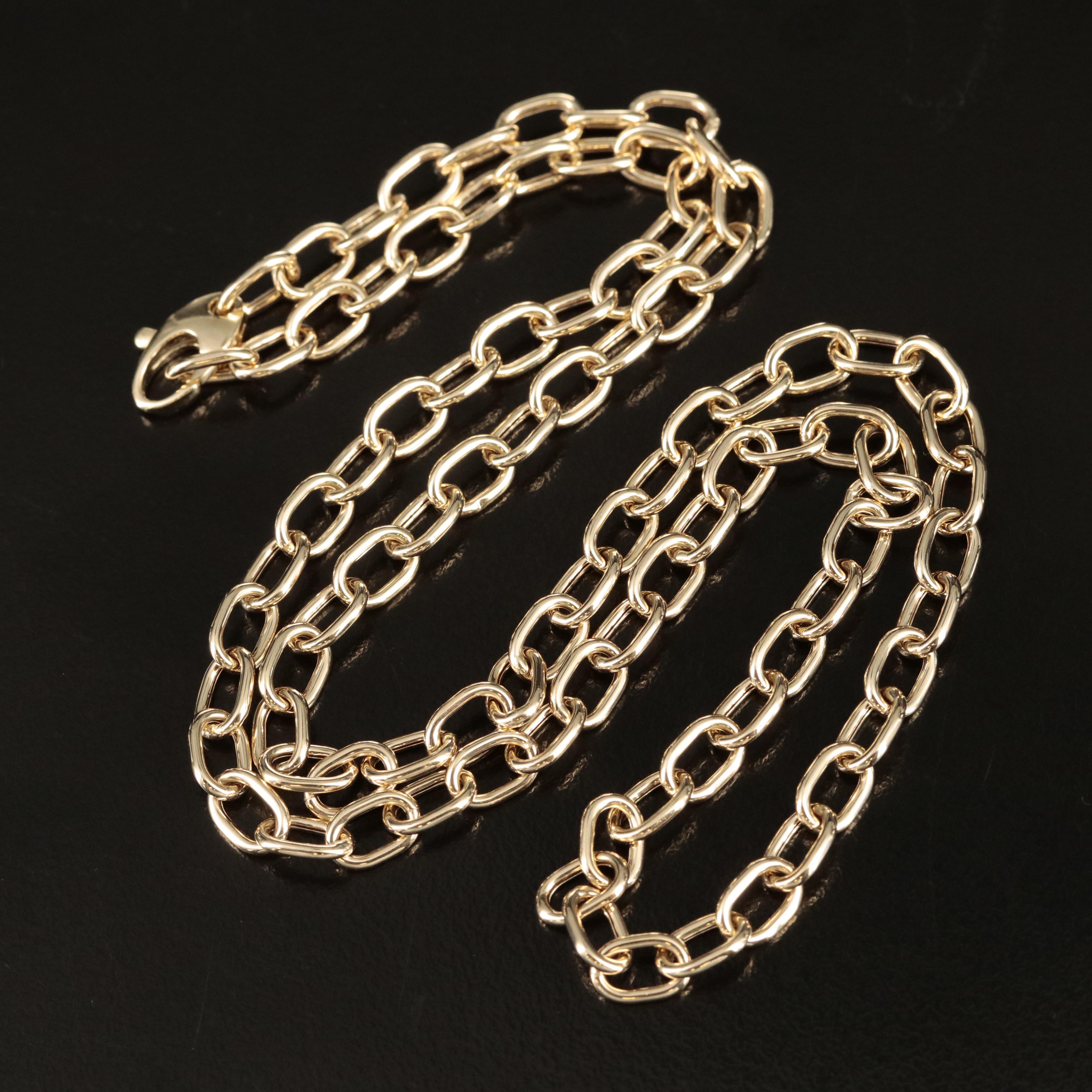 Italian 14K Cable Chain Necklace