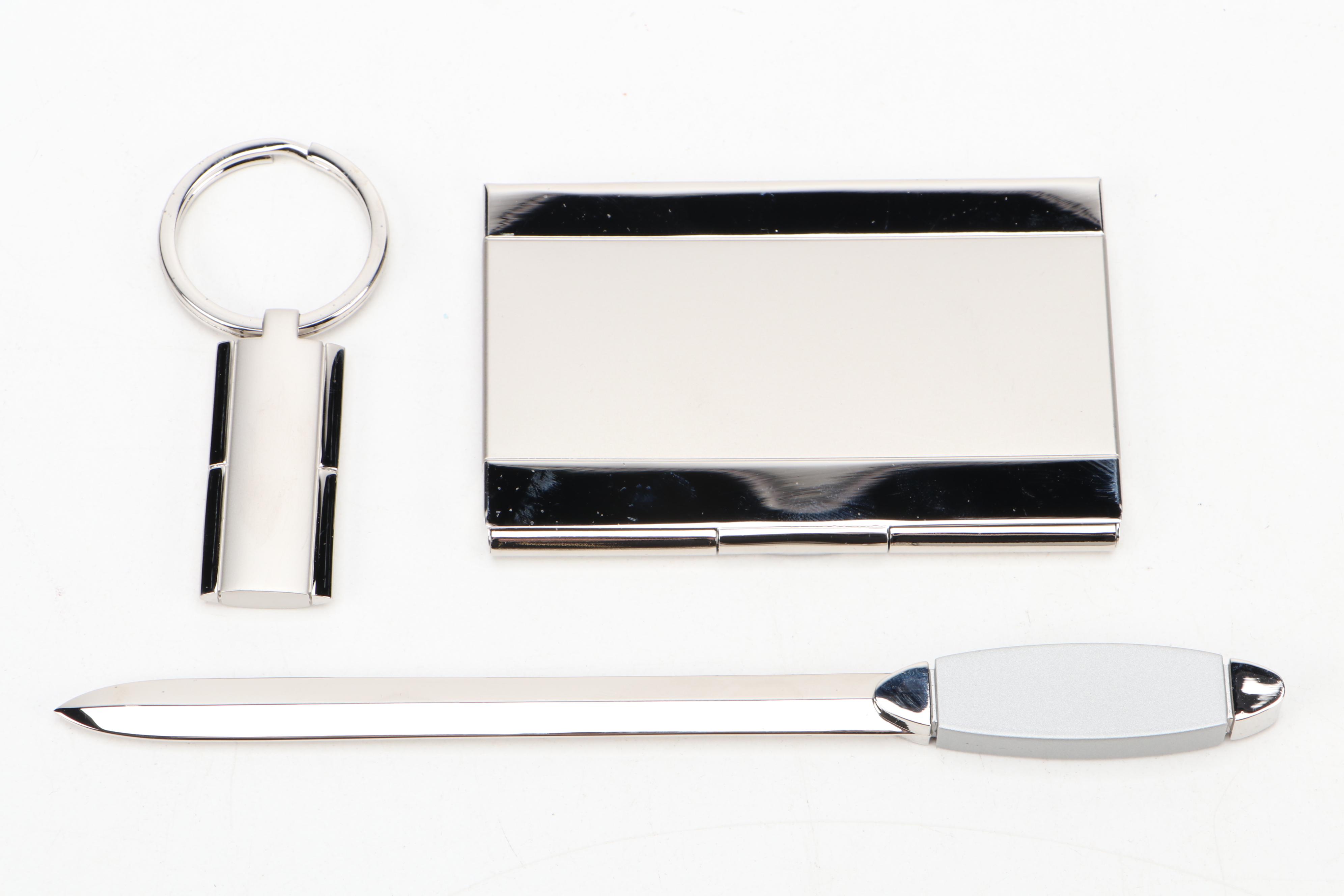 Motorcycle Shaped and Other Desk Clock with Desk Accessories