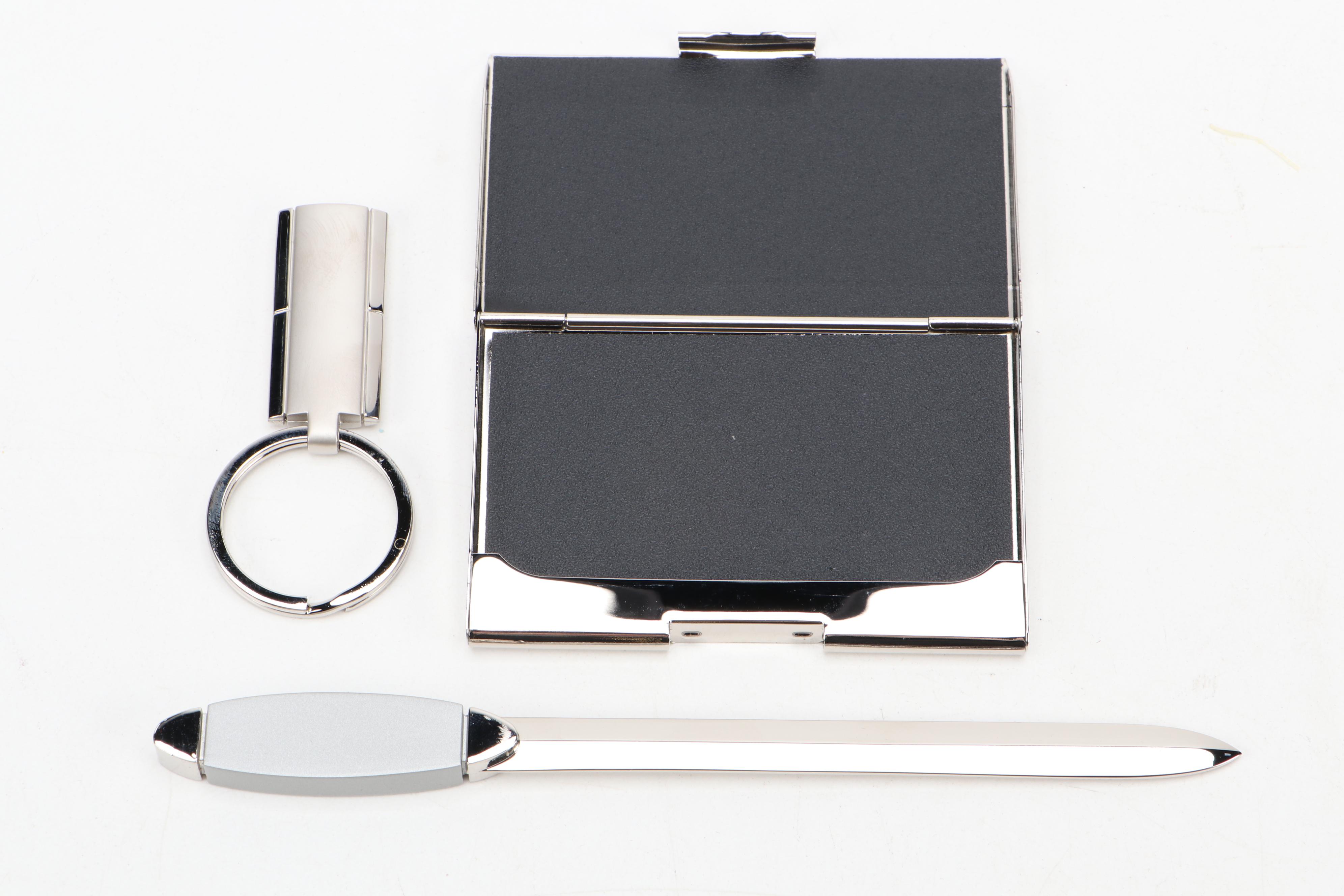 Motorcycle Shaped and Other Desk Clock with Desk Accessories