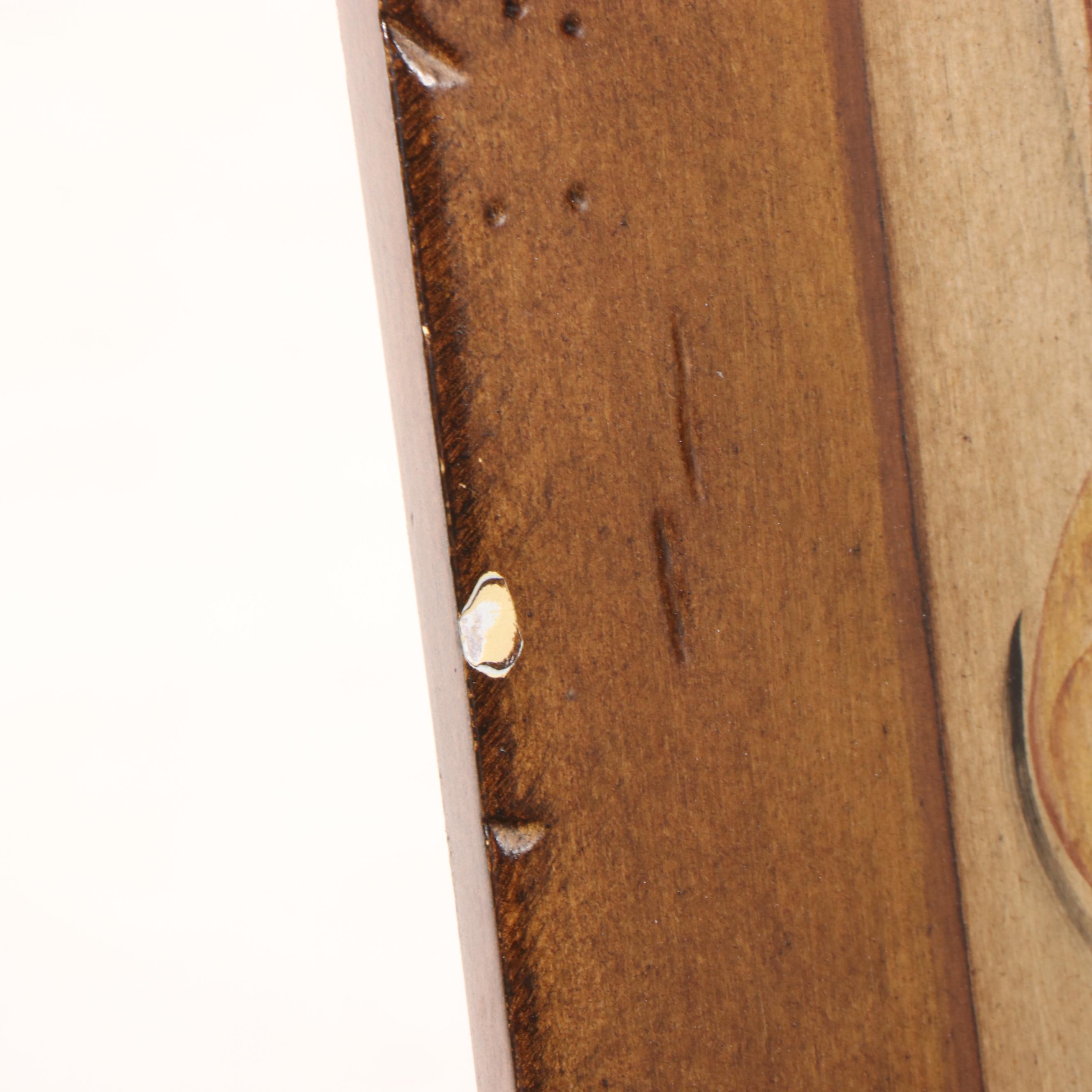 Four French Provincial Style Paint-Decorated Wood and Iron Dining Chairs