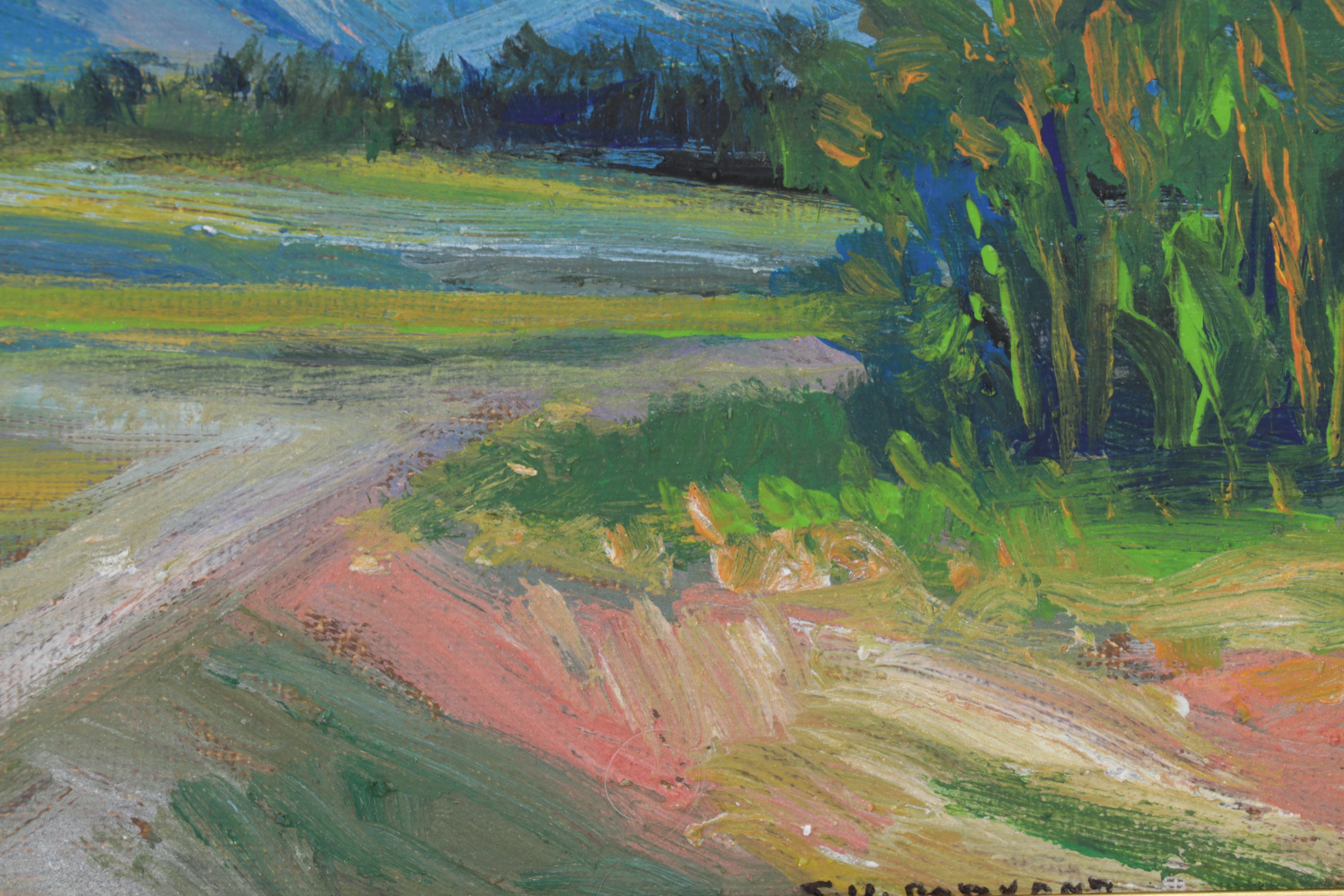 Sulmaz Radvand Oil Painting of Bucolic Country Path, 21st Century