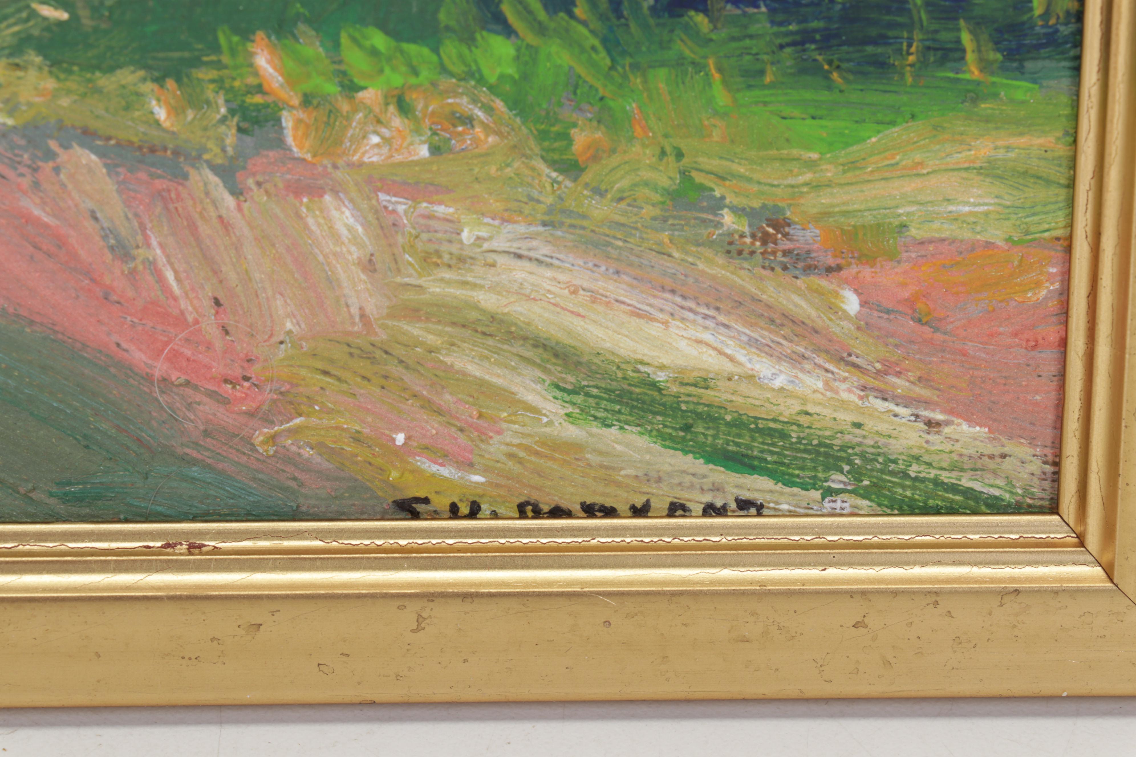 Sulmaz Radvand Oil Painting of Bucolic Country Path, 21st Century