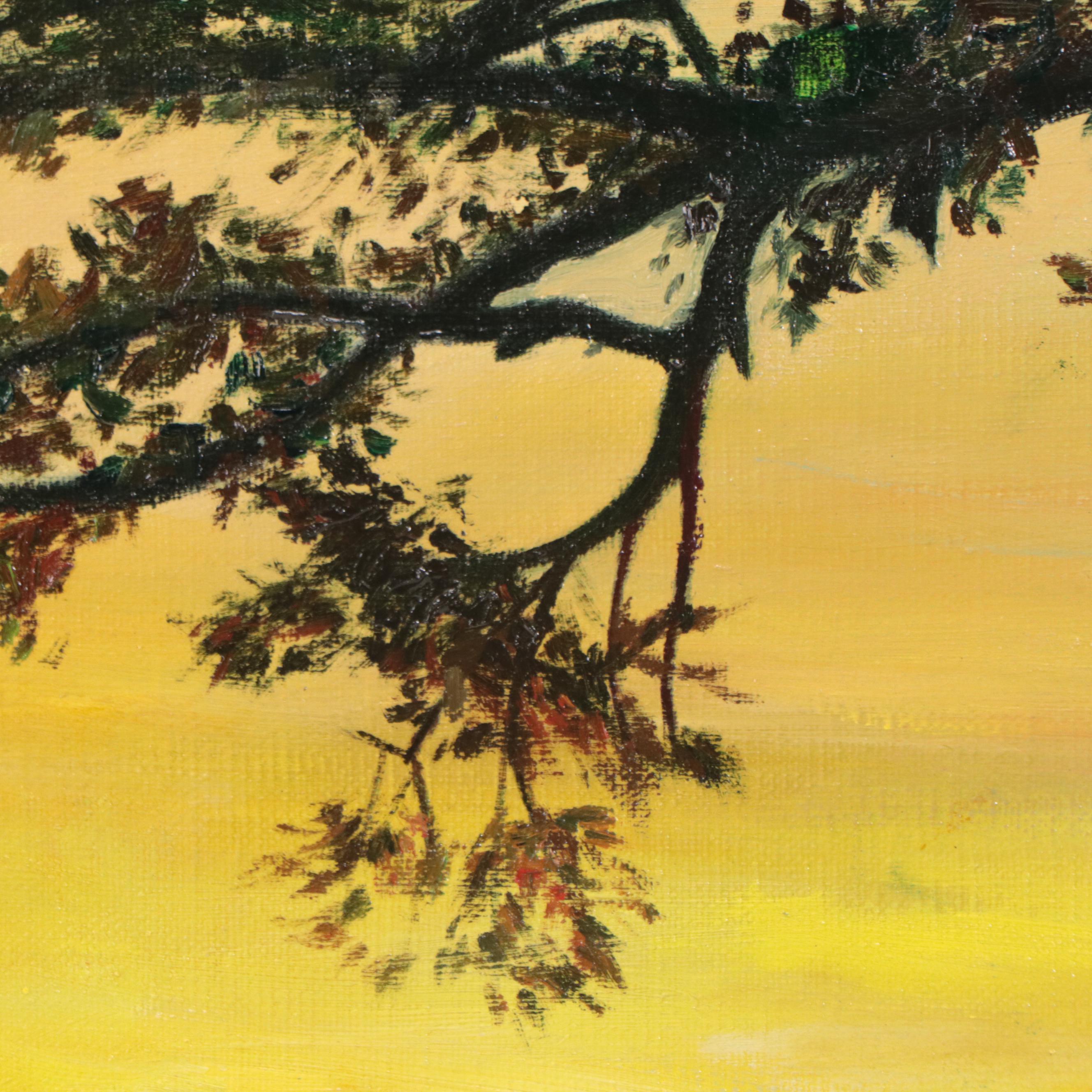 Oil Painting of Sunset Landscape