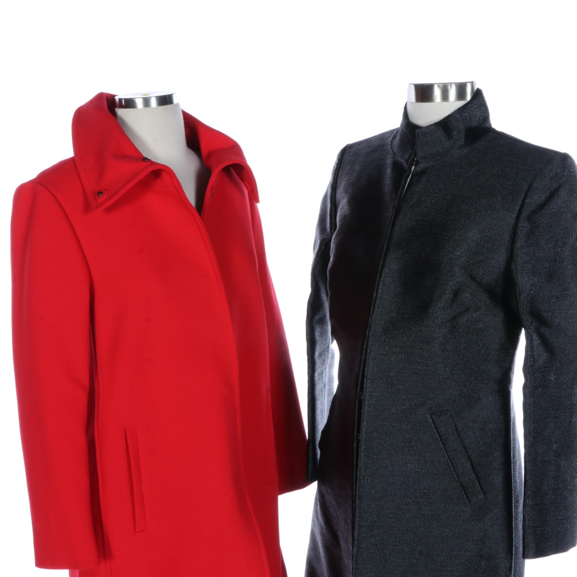 Eric Gaskins Woven Raffia and Ann Taylor Ponte Double-Knit Coats