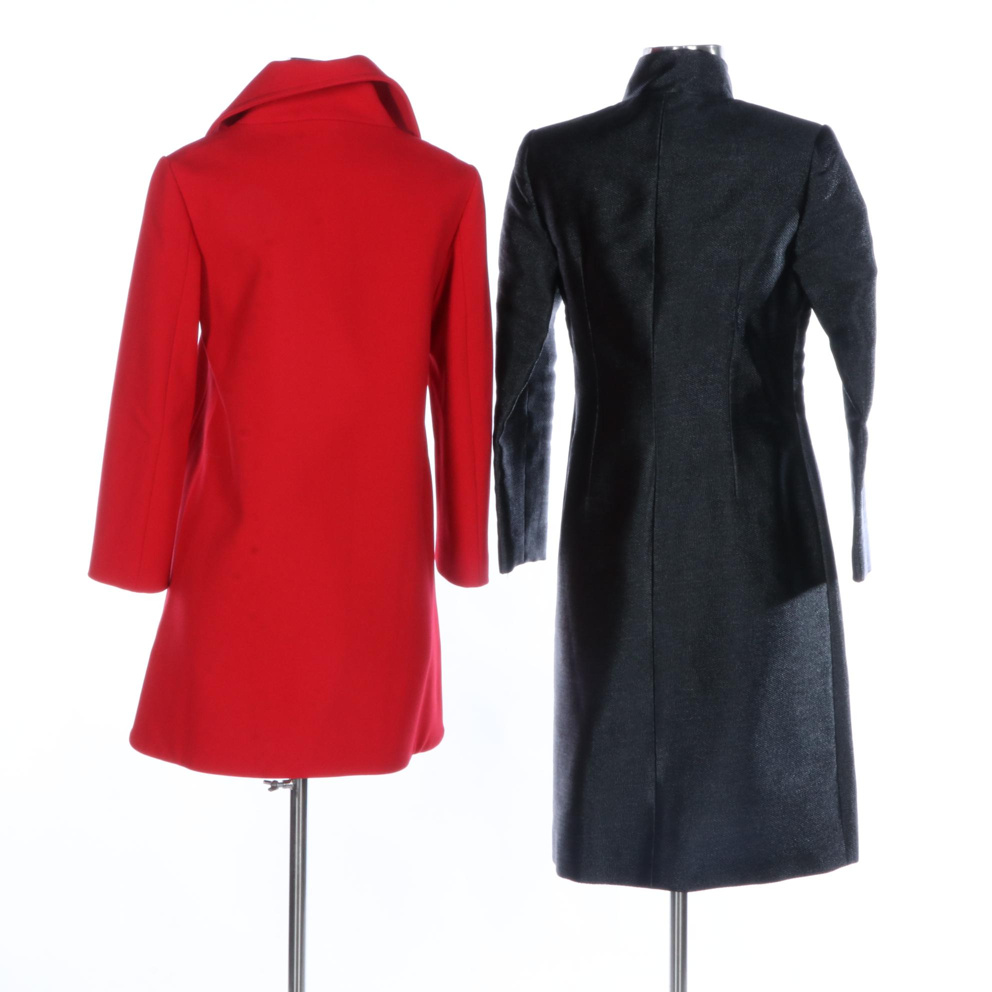 Eric Gaskins Woven Raffia and Ann Taylor Ponte Double-Knit Coats