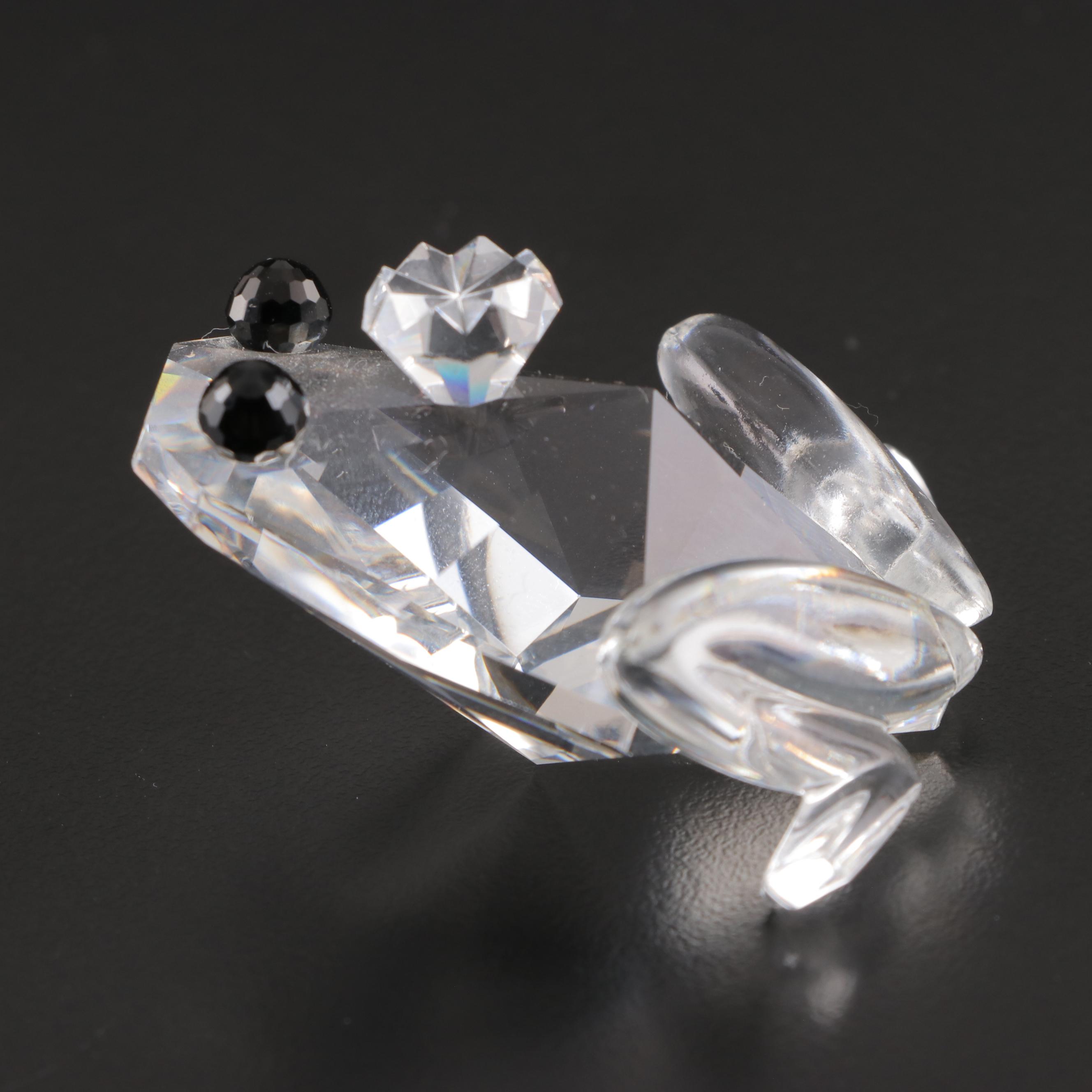 Swarovski Crystal Toucan, Parrot, Frog, and  Rooster Figurines