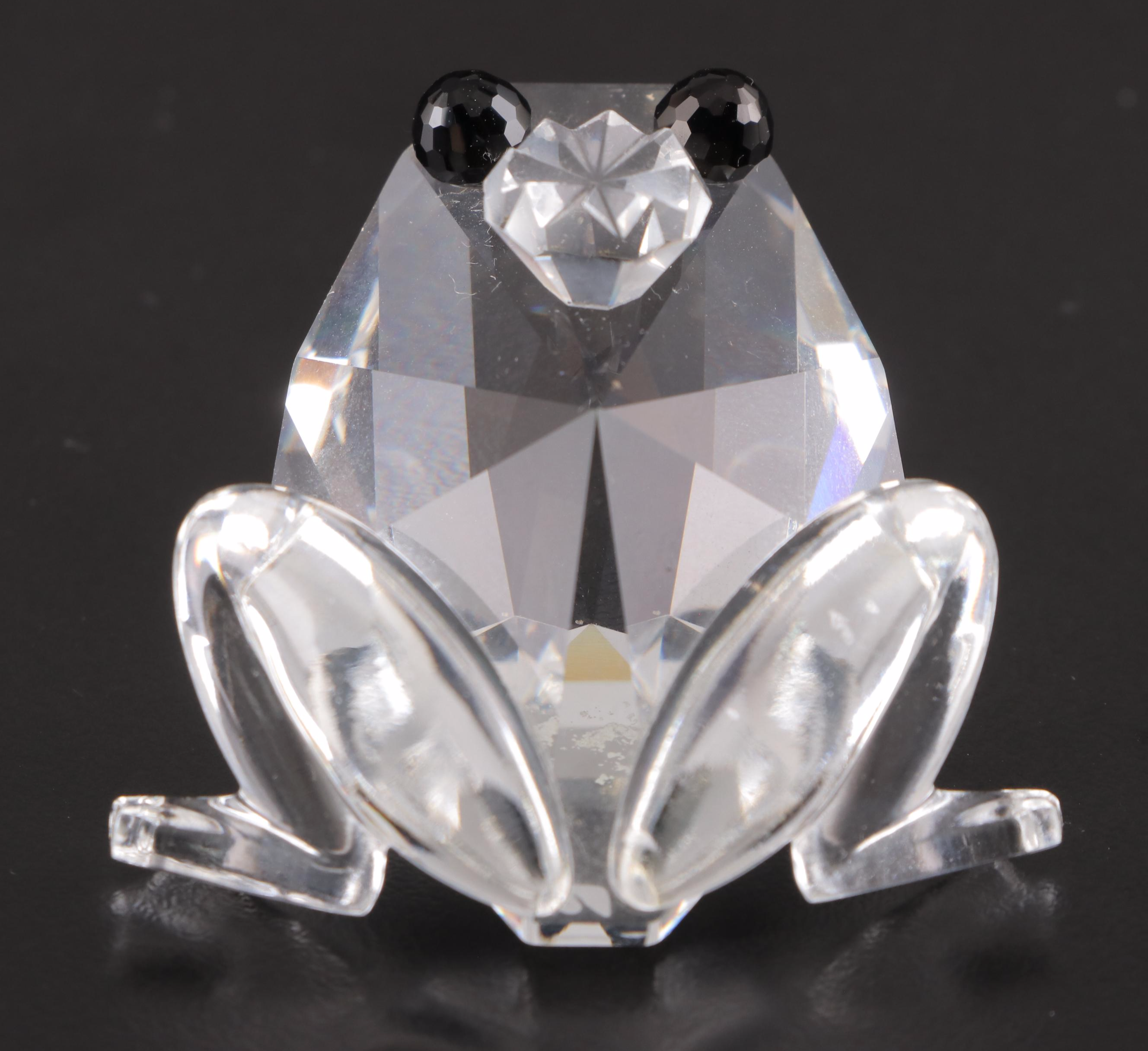 Swarovski Crystal Toucan, Parrot, Frog, and  Rooster Figurines