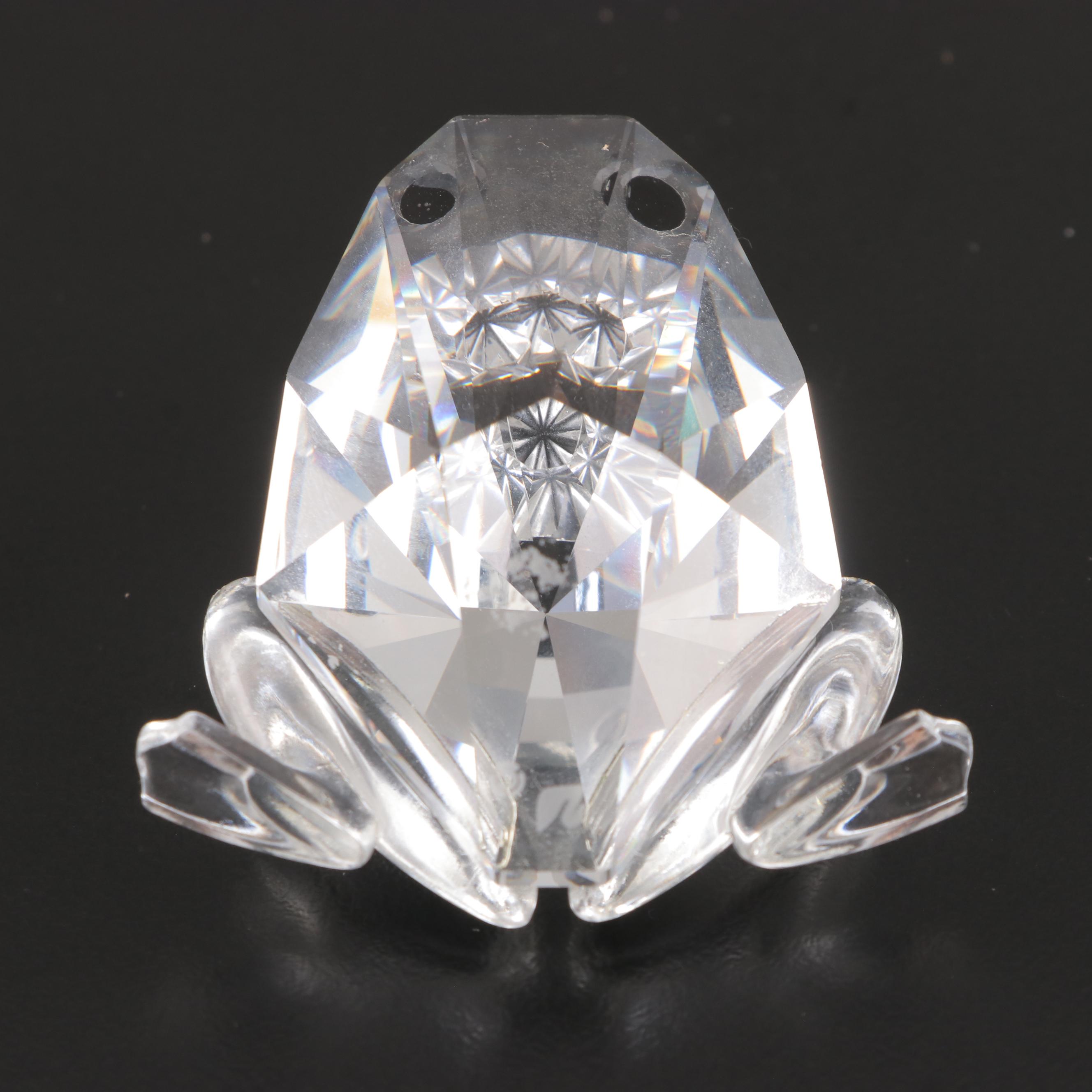 Swarovski Crystal Toucan, Parrot, Frog, and  Rooster Figurines