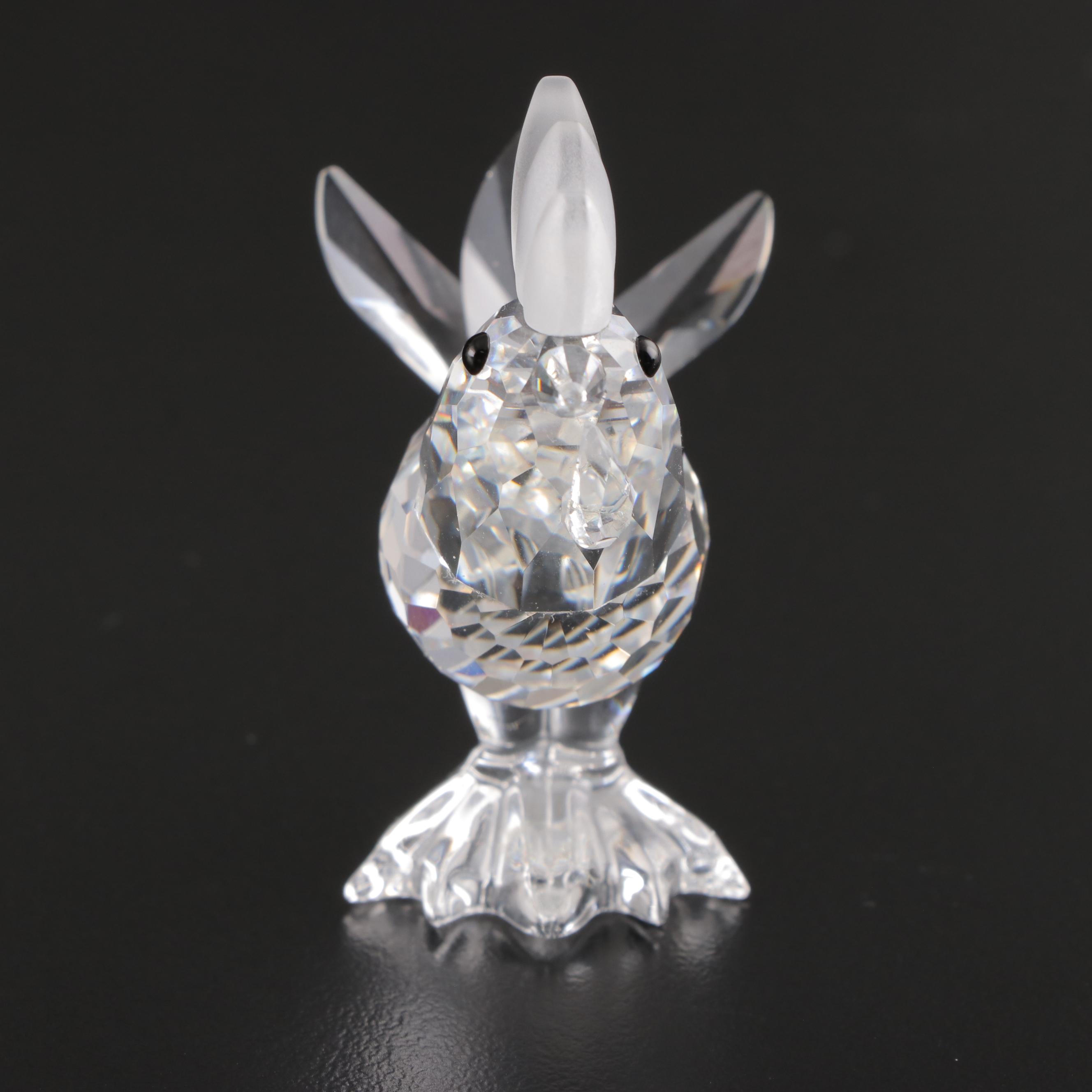 Swarovski Crystal Toucan, Parrot, Frog, and  Rooster Figurines