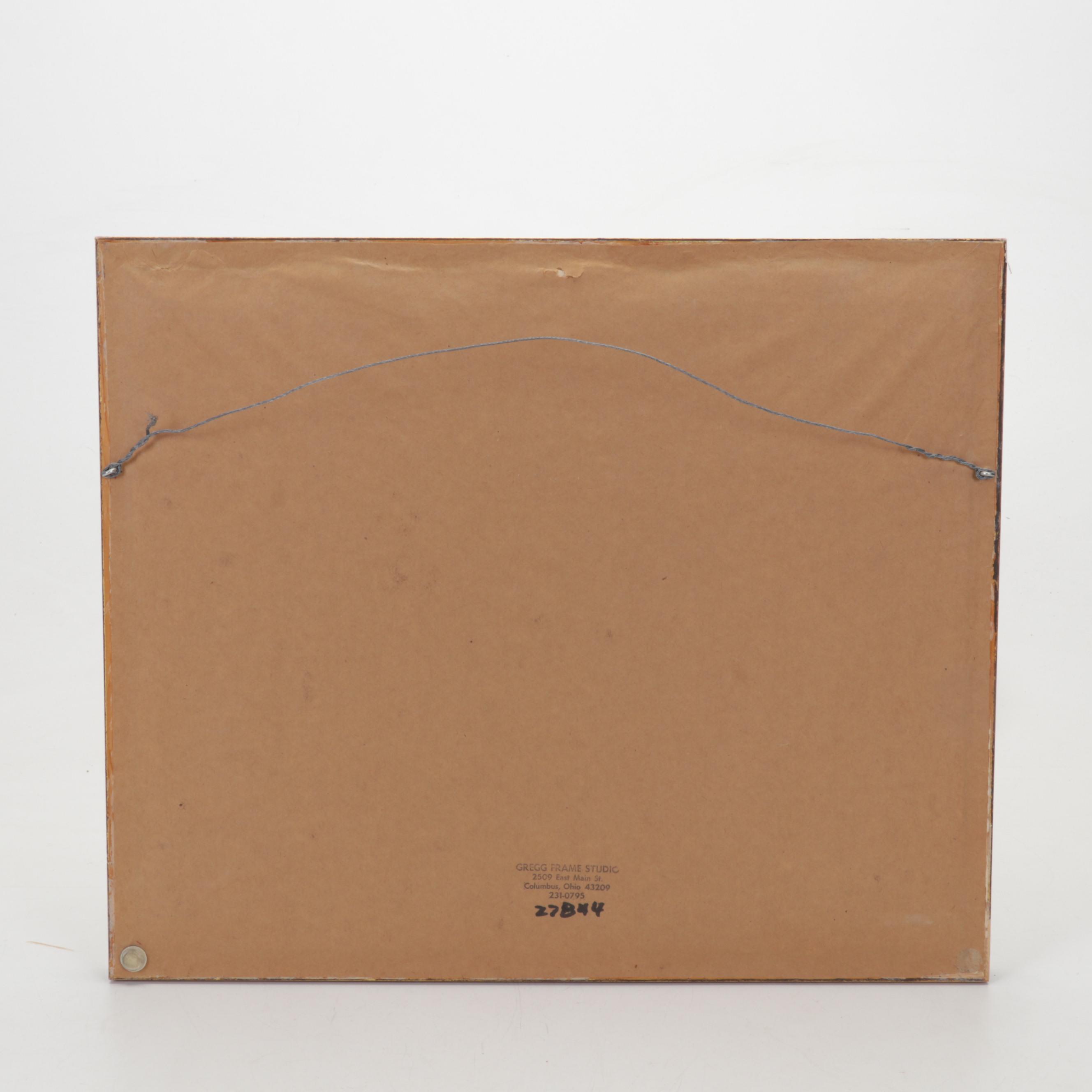 Moyal J. Watercolor Painting of Jewish Wedding, Late 20th Century