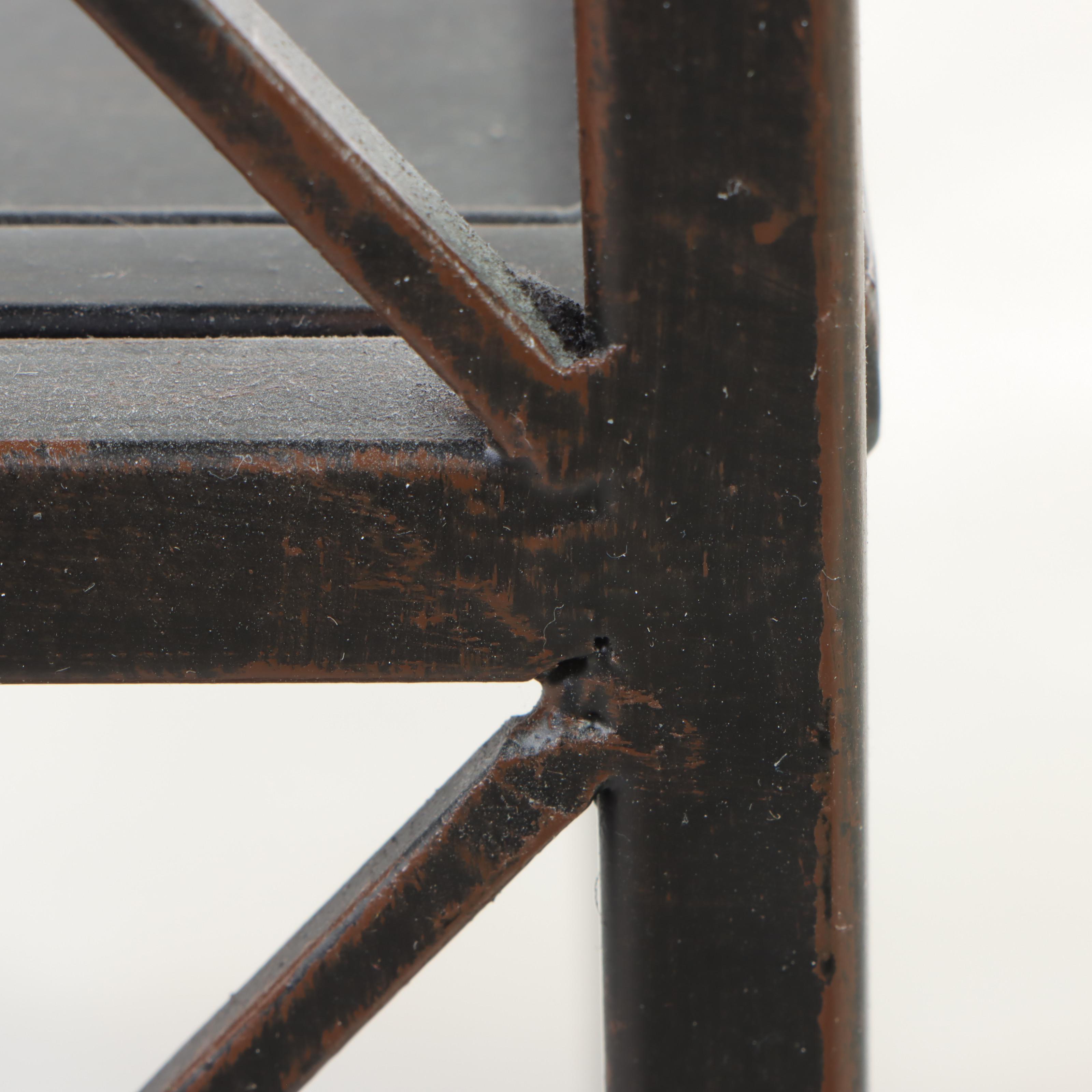 Neoclassical Style Patinated Metal Five-Tier Étagère