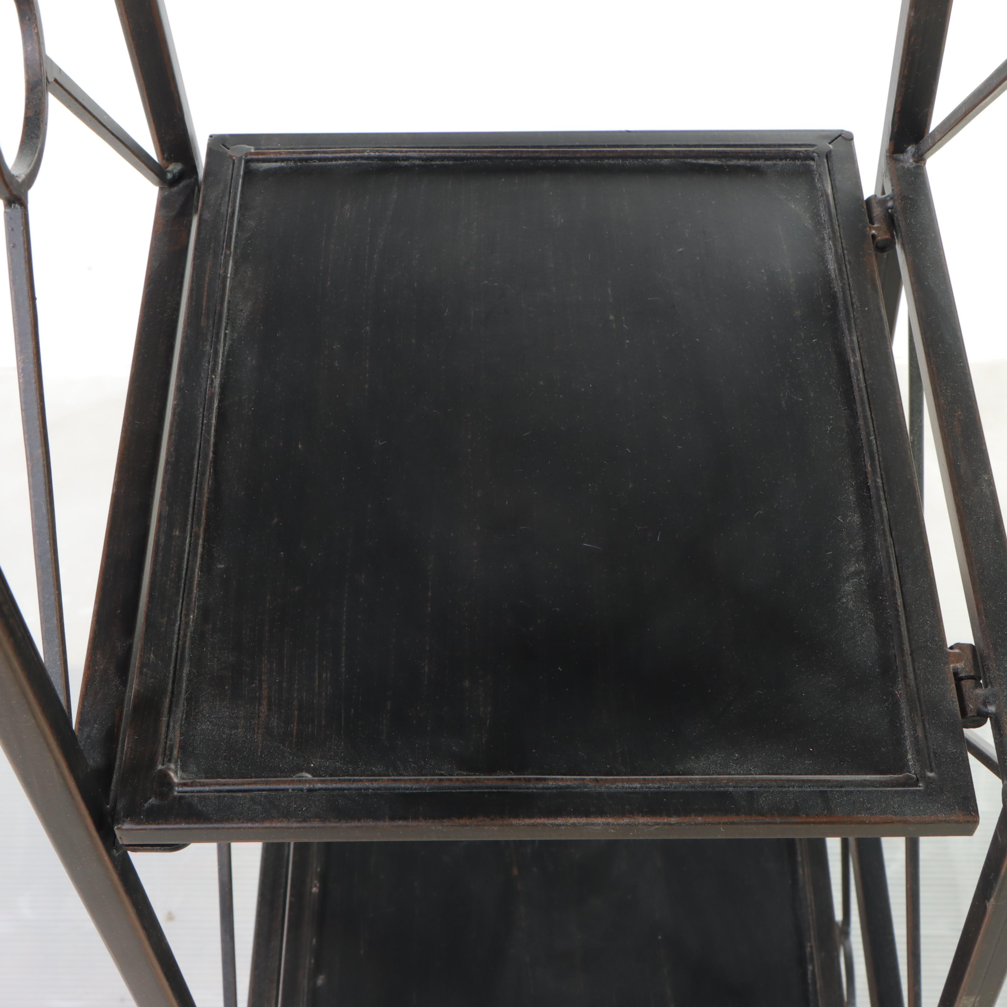 Neoclassical Style Patinated Metal Five-Tier Étagère