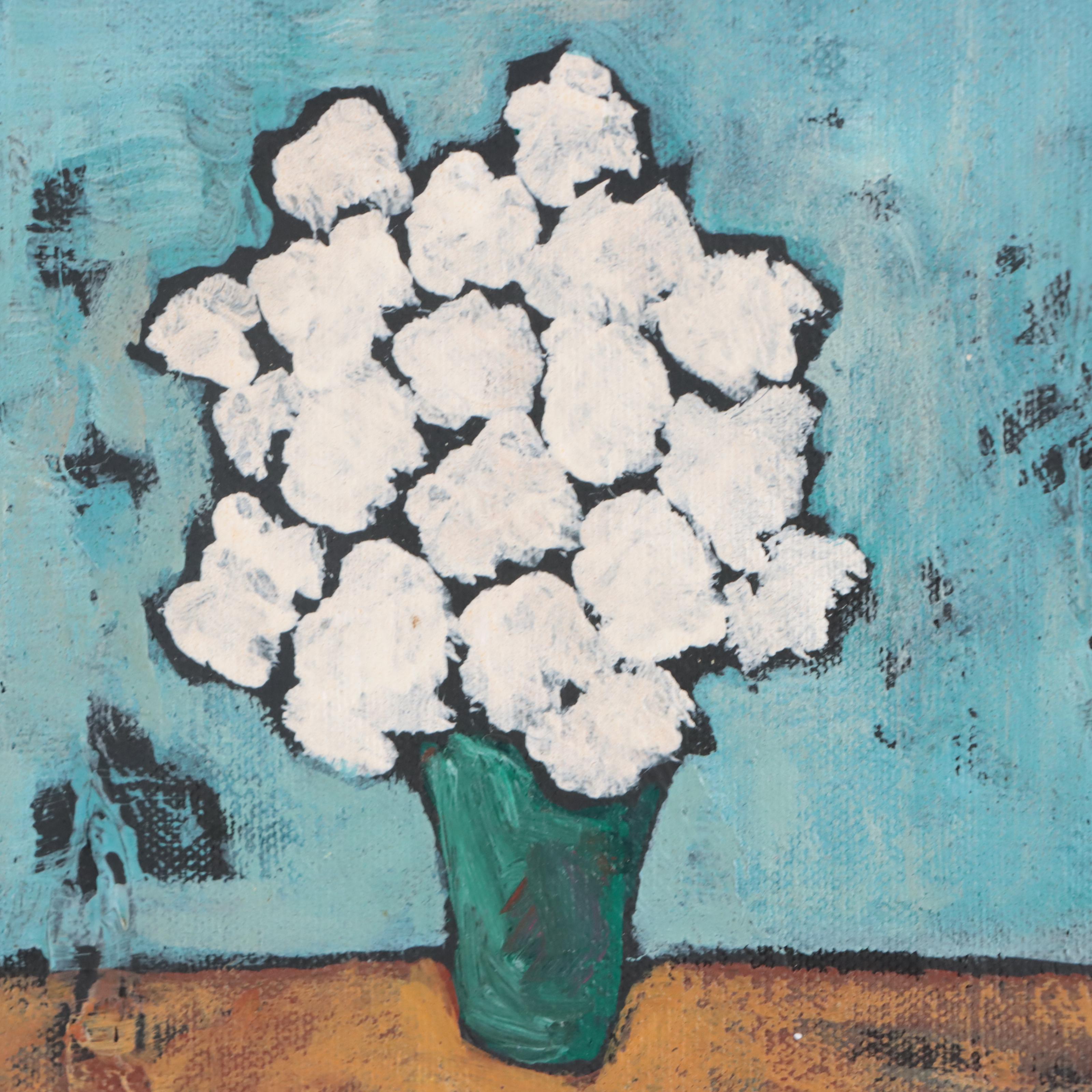 Stylized Floral Still Life Acrylic Paintings