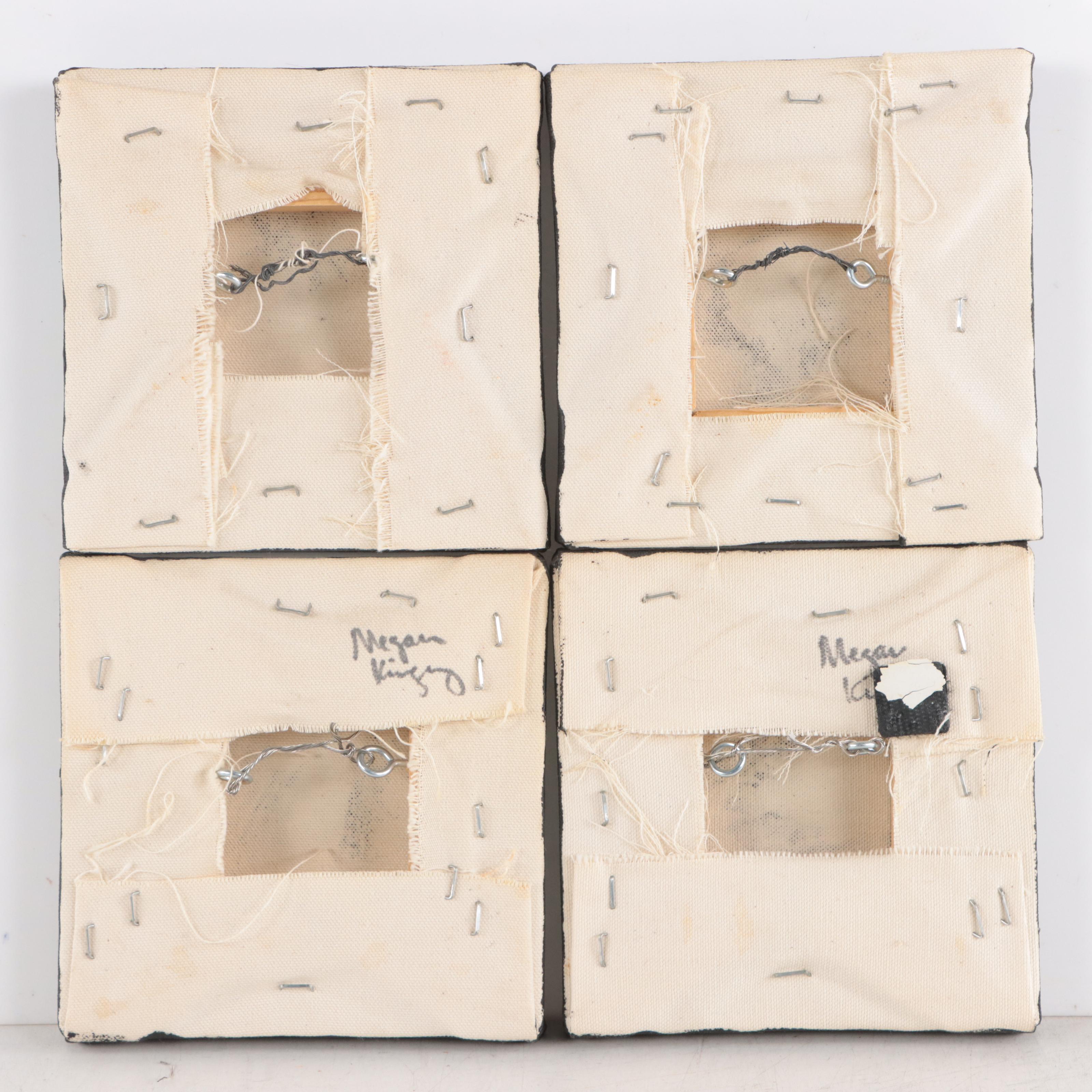 Stylized Floral Still Life Acrylic Paintings