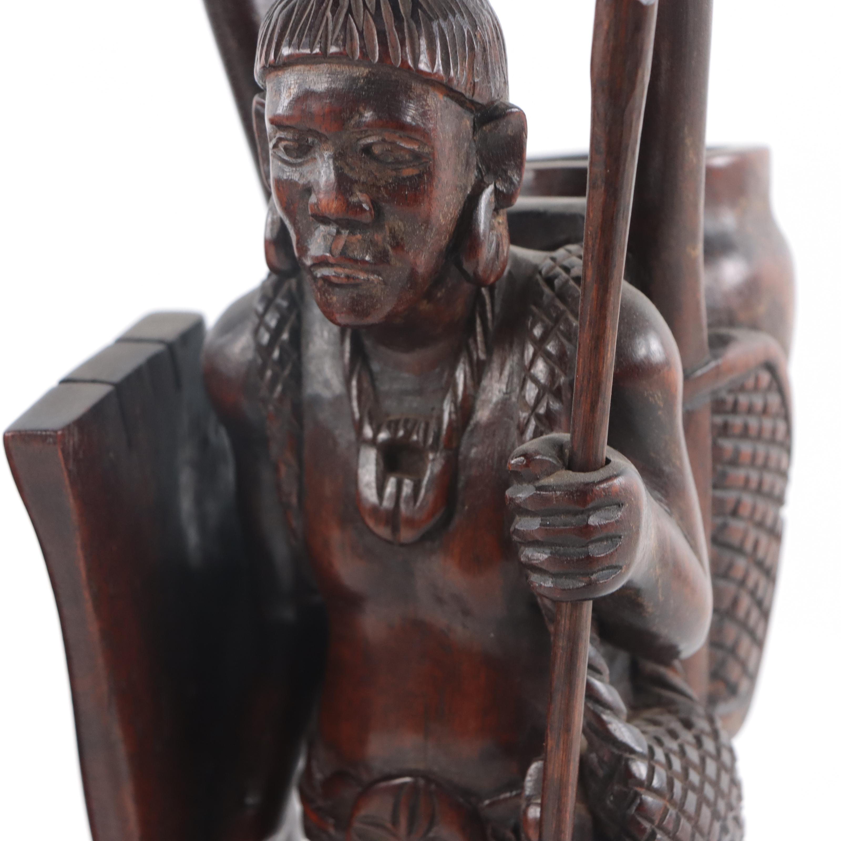 Filipino Carved Wood Figurative Sculptures