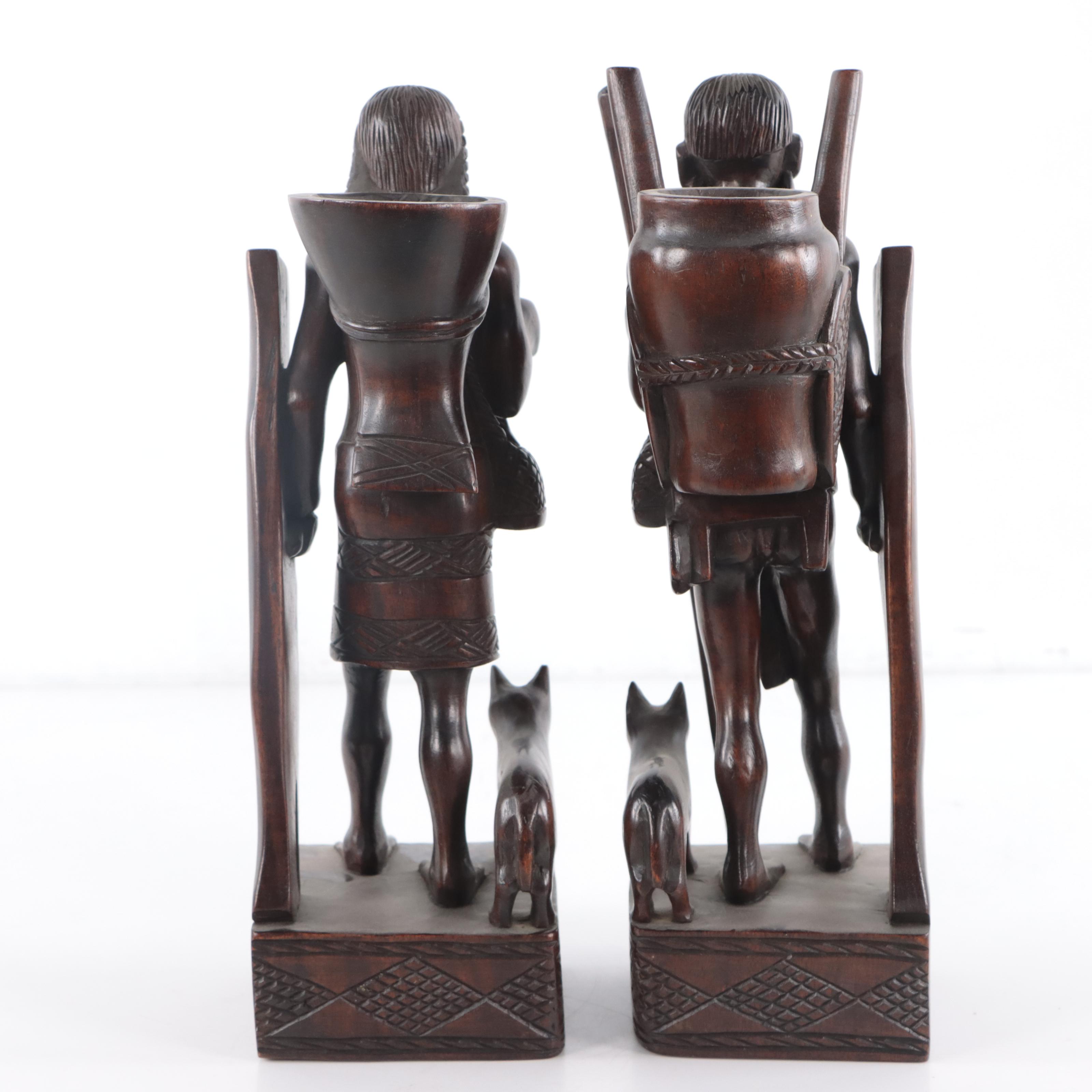 Filipino Carved Wood Figurative Sculptures