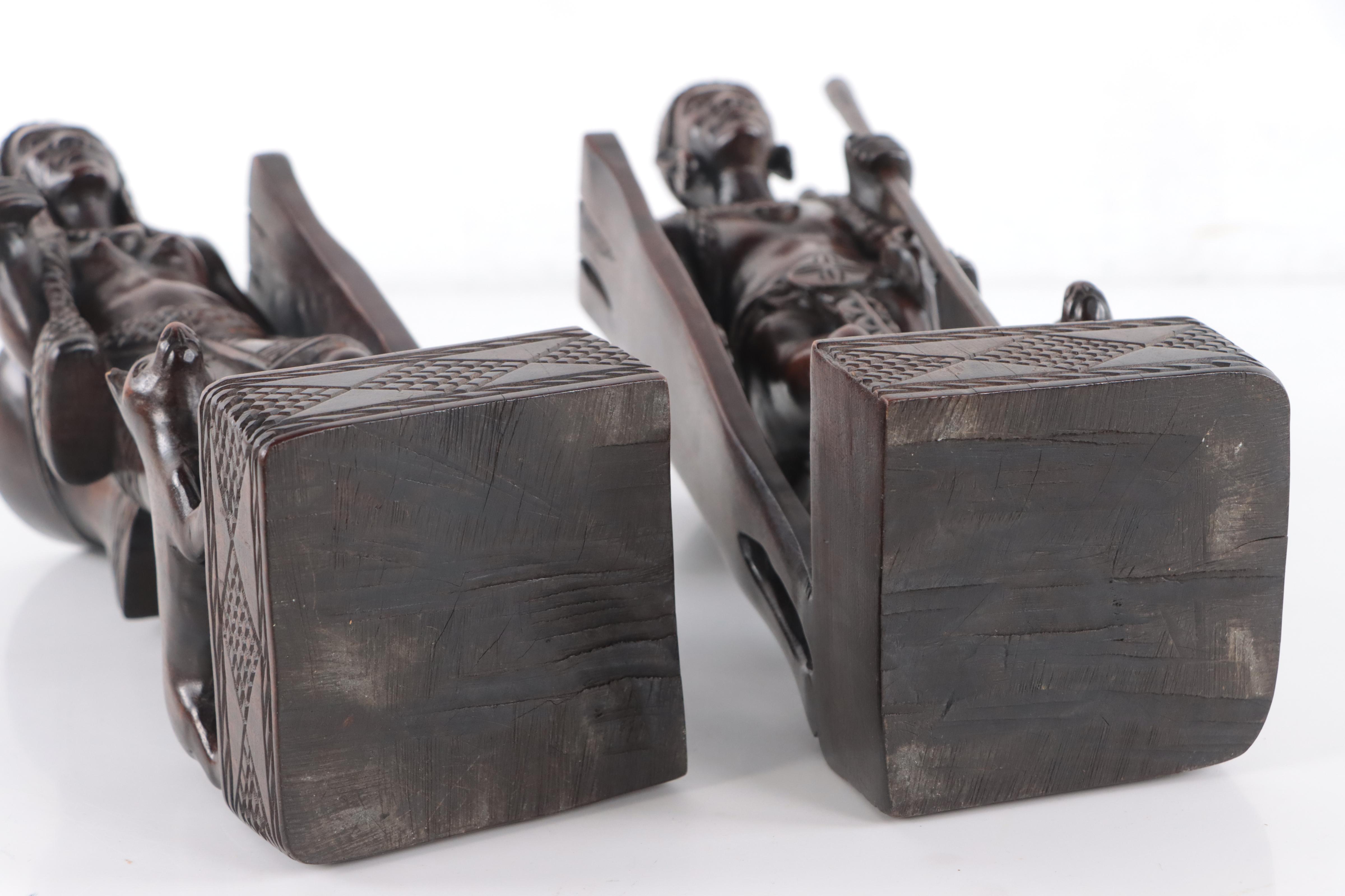 Filipino Carved Wood Figurative Sculptures