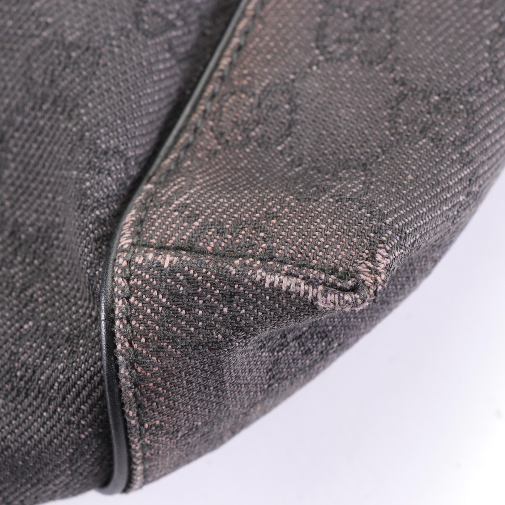 Gucci GG Canvas Shoulder Bag with Leather Trim