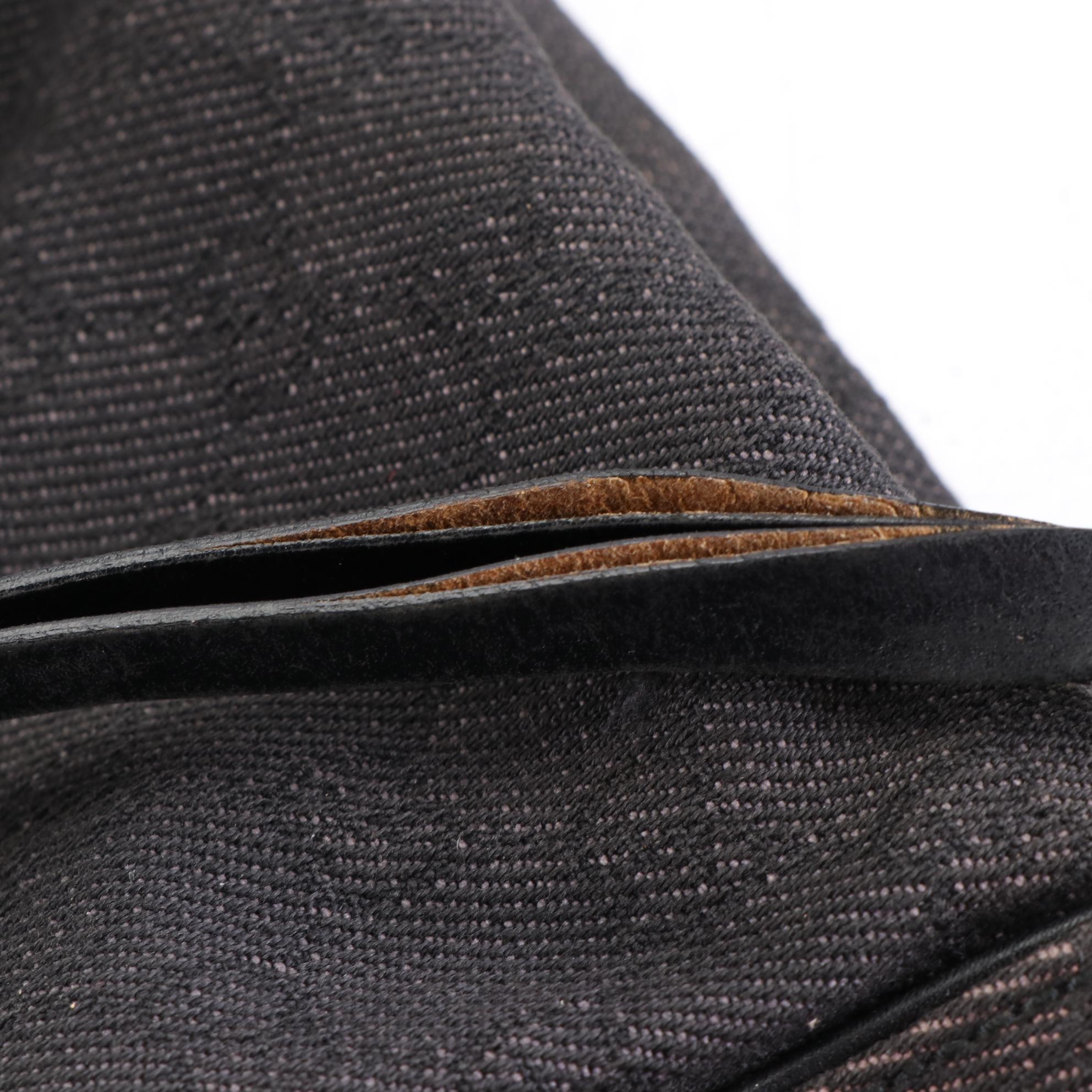 Gucci GG Canvas Shoulder Bag with Leather Trim