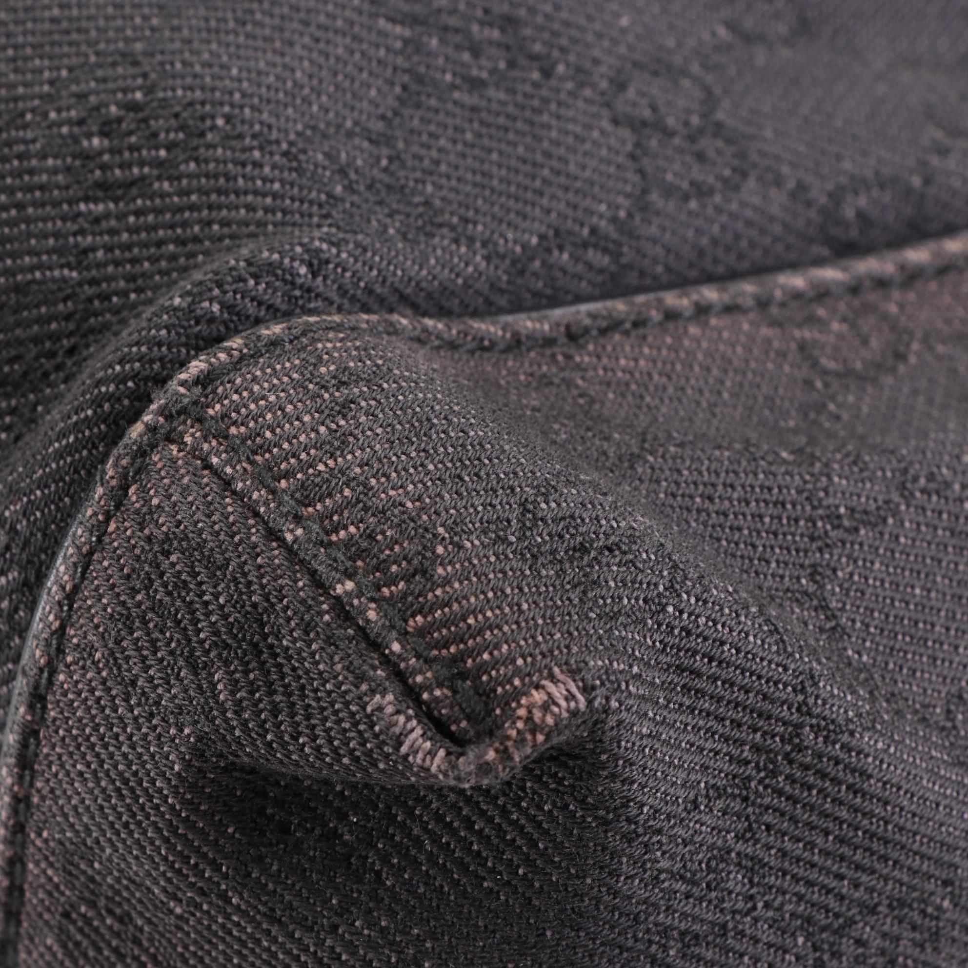 Gucci GG Canvas Shoulder Bag with Leather Trim