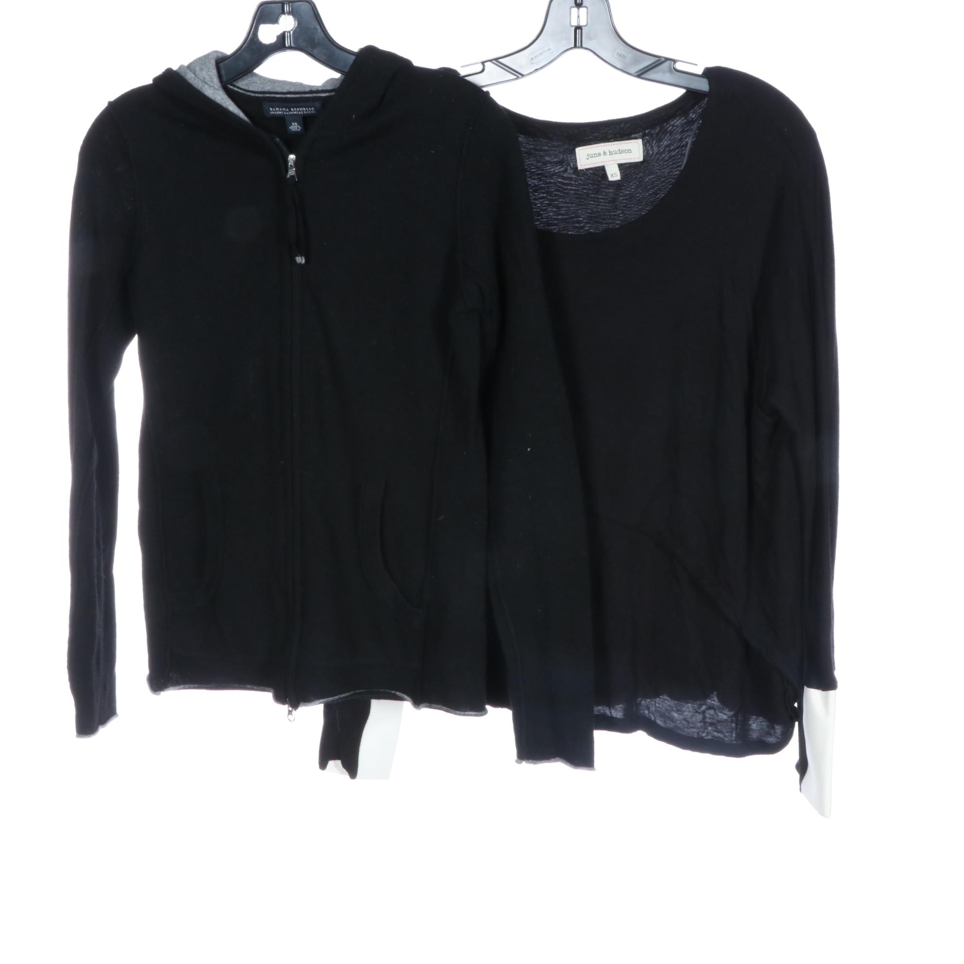 Banana Republic Silk Blend Cardigans and Wool Blend Hoodie with Other Tops