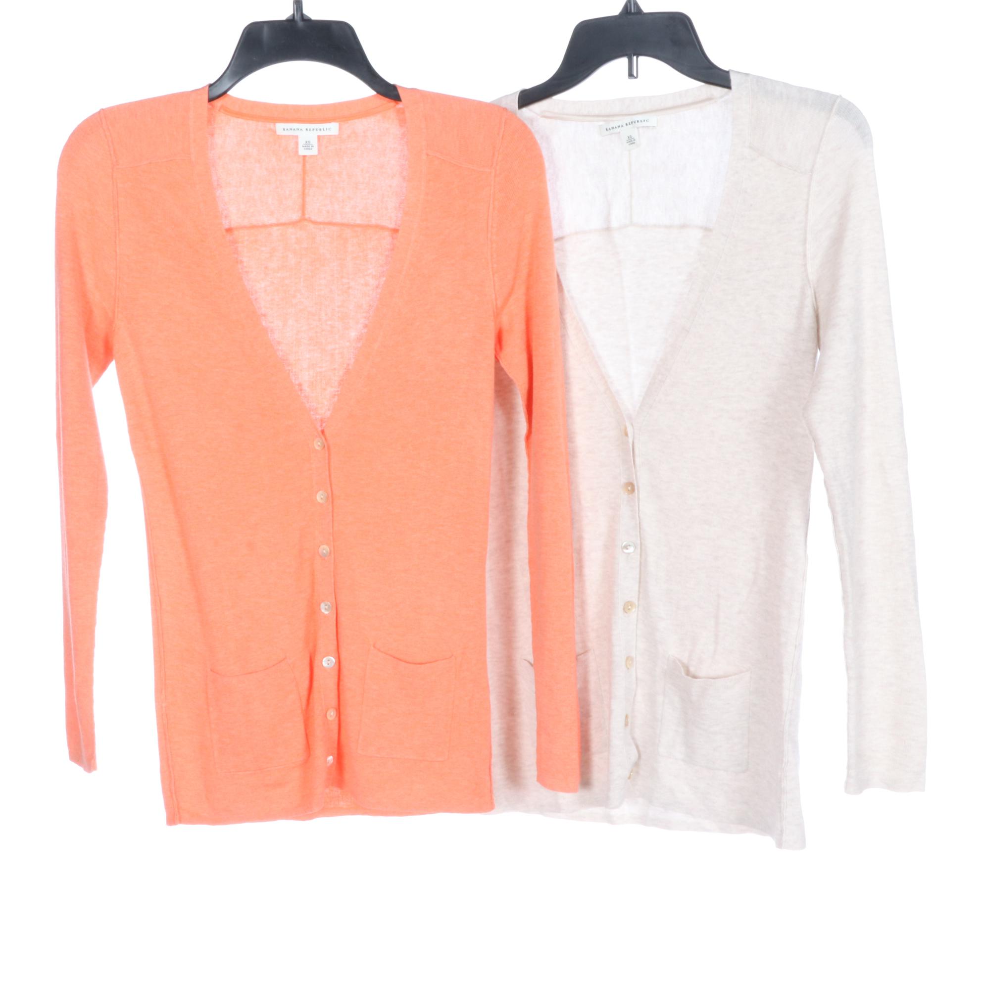 Banana Republic Silk Blend Cardigans and Wool Blend Hoodie with Other Tops