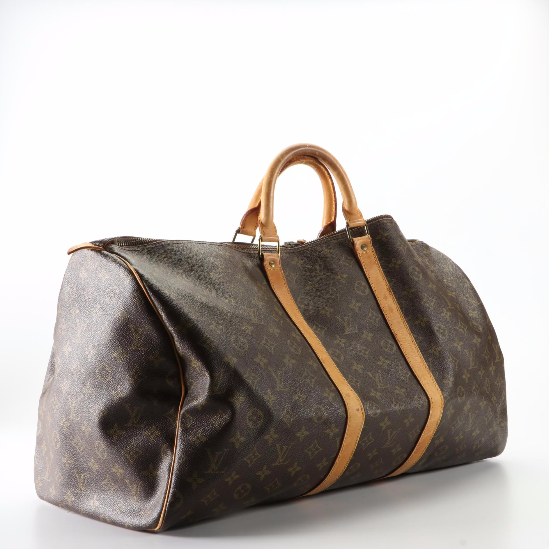 Louis Vuitton Keepall 55 in Monogram Canvas and Vachetta Leather