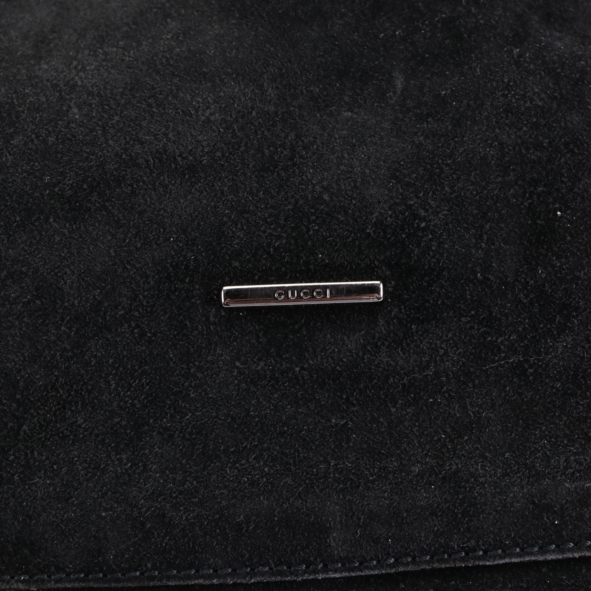 Gucci Suede and Leather Shoulder Bag