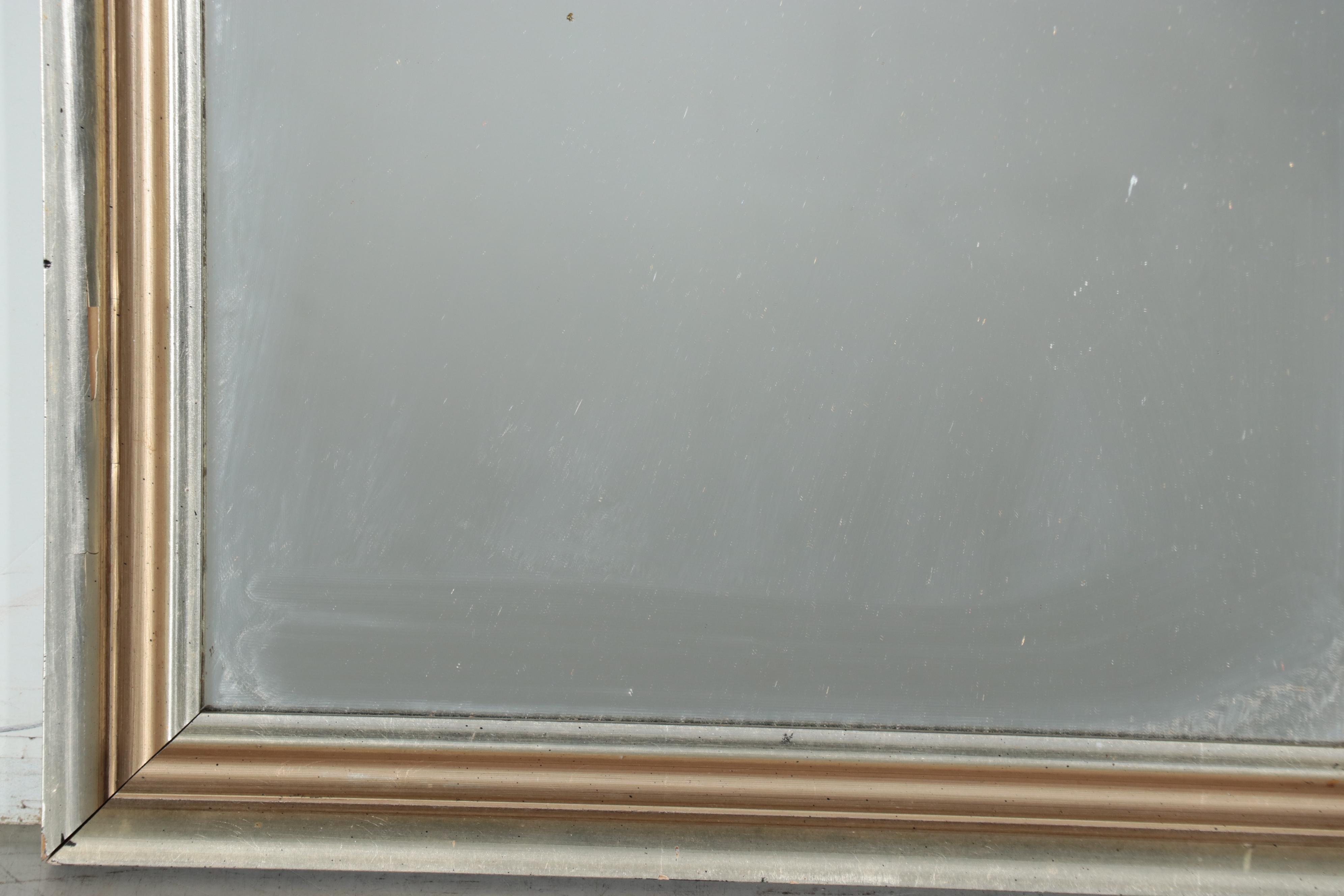 Eglomise Rectangular Wall Hanging Mirrors With Duck and Flower Motifs