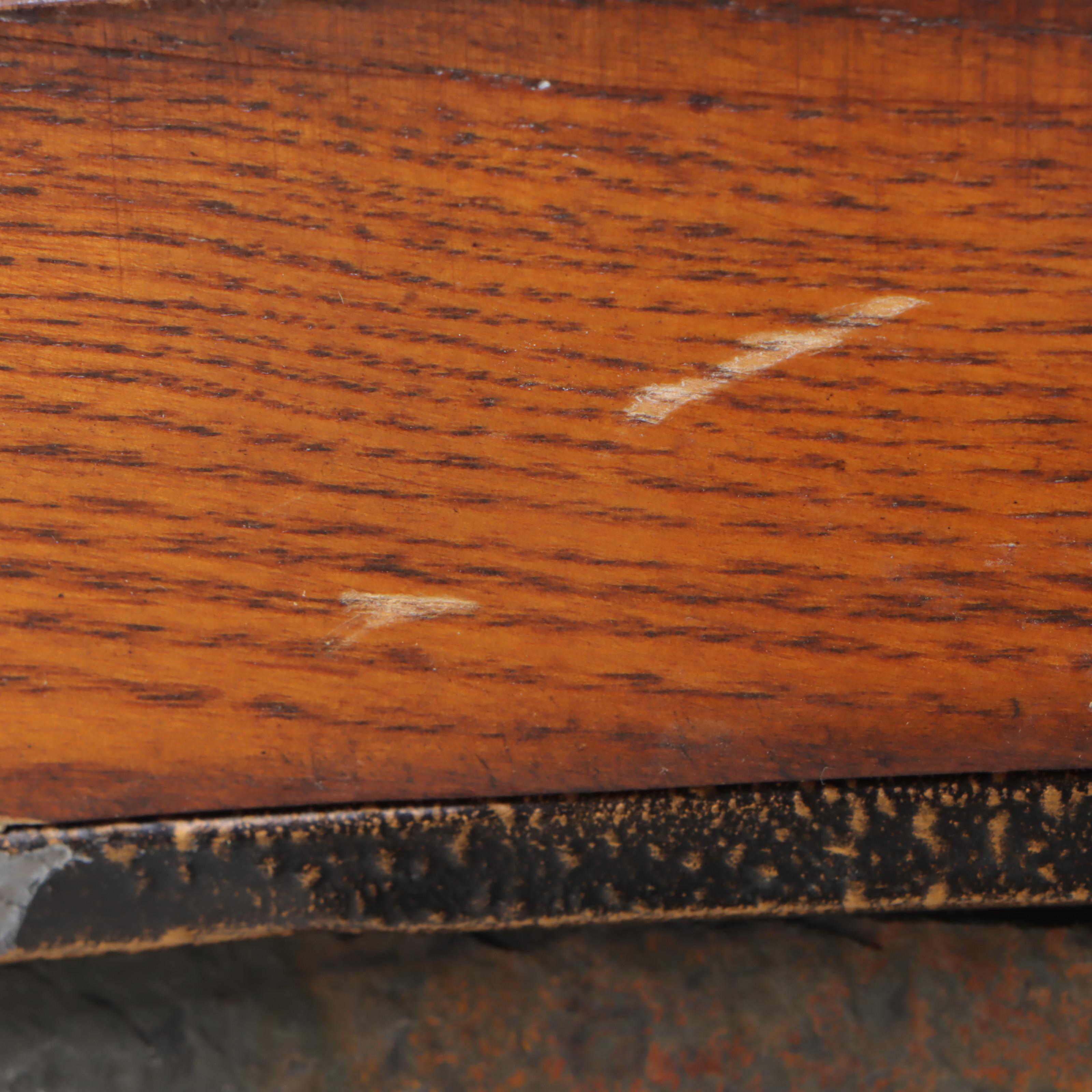 Pair of Chromcraft "Capetown" Oak, Metal, and Slate Swivel-Tilit Dining Chairs