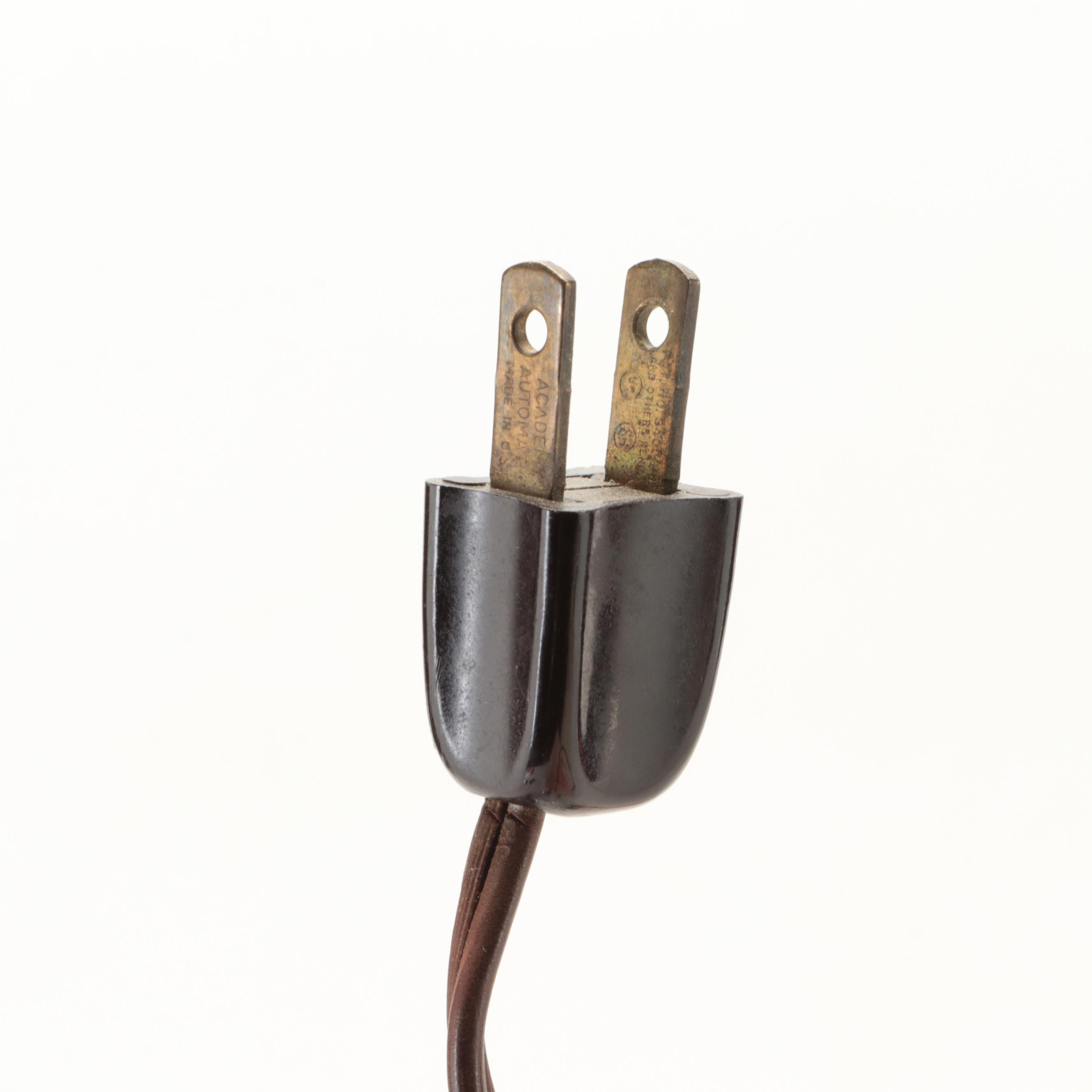 Red and White Floral Ceramic Table Lamp