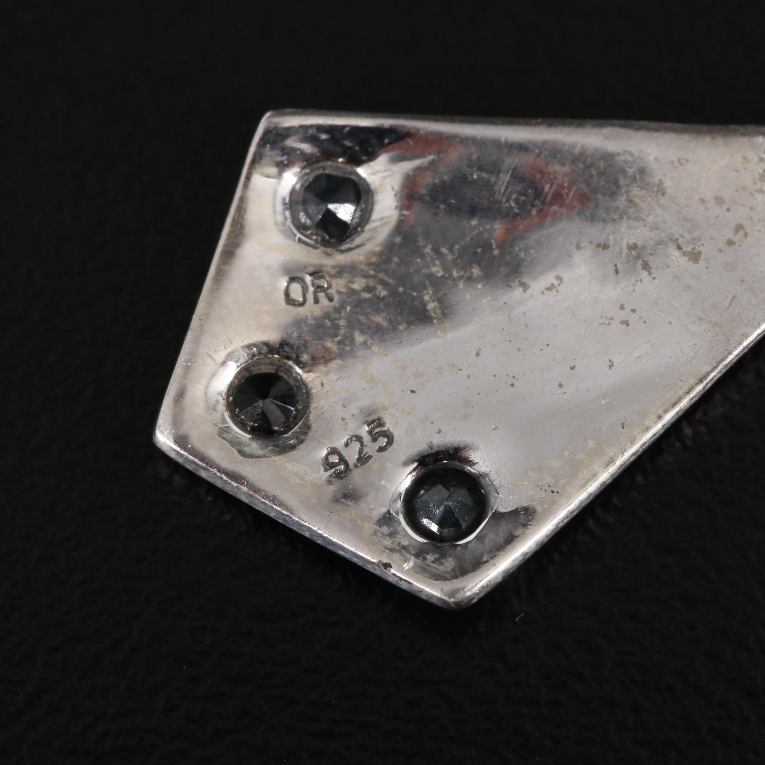 Sterling Sapphire Dangle Earrings