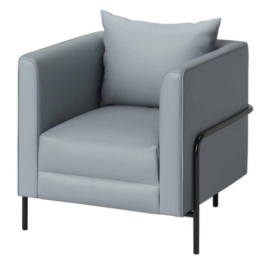 Project 62 Ostern Upholstered Armchair with Metal Frame