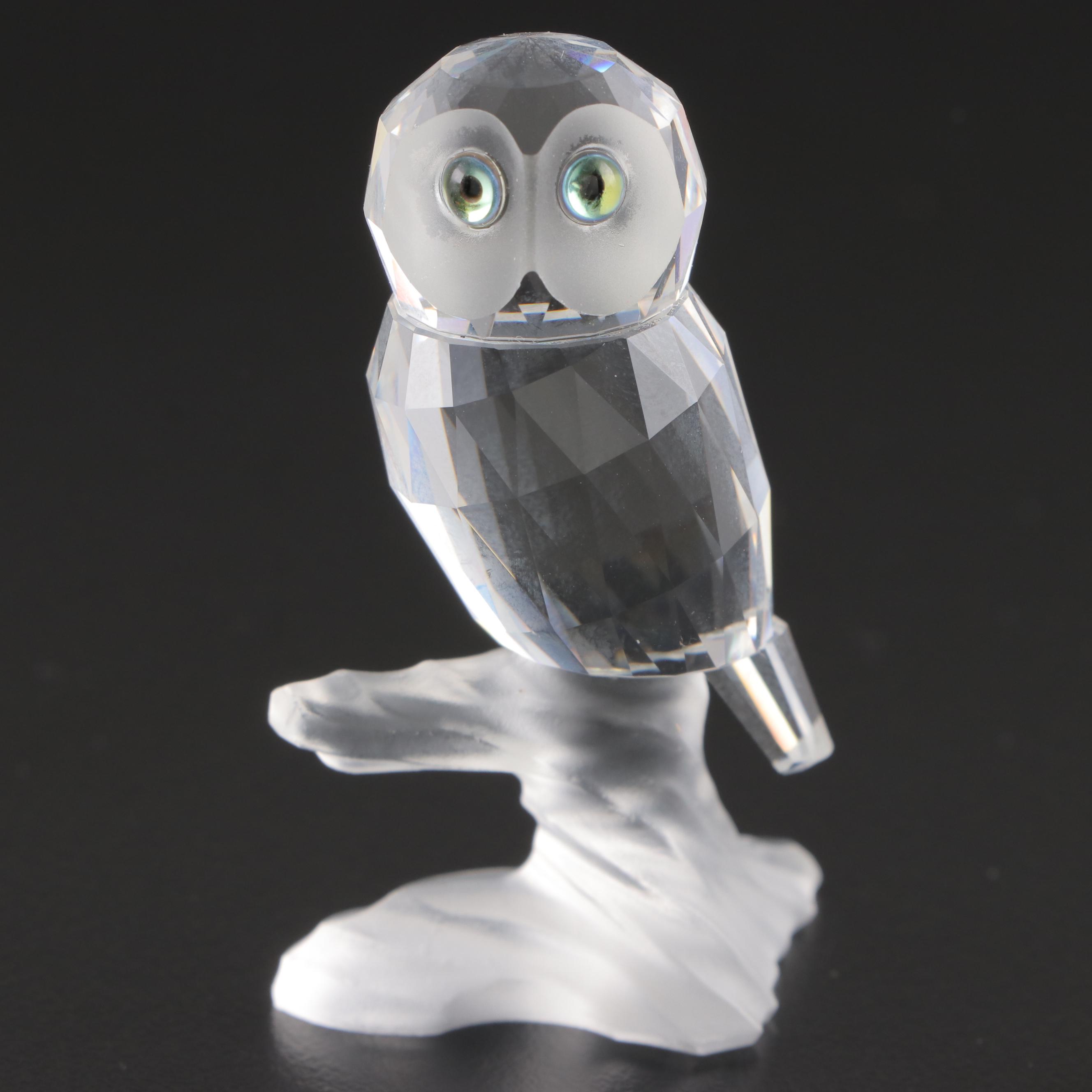 ITMGI16202 Swarovski Crystal Kingfisher and Owl Bird Figurines