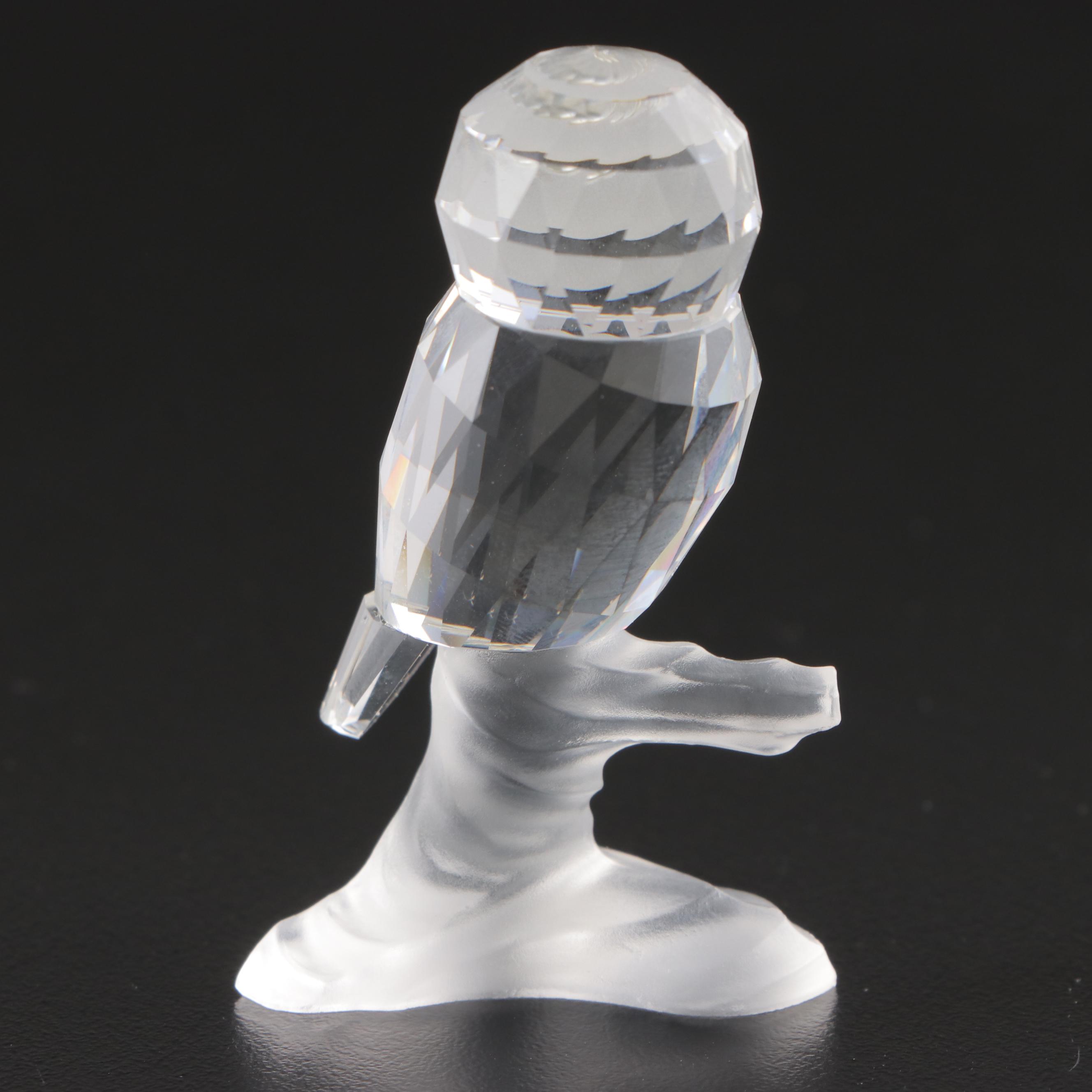 ITMGI16202 Swarovski Crystal Kingfisher and Owl Bird Figurines