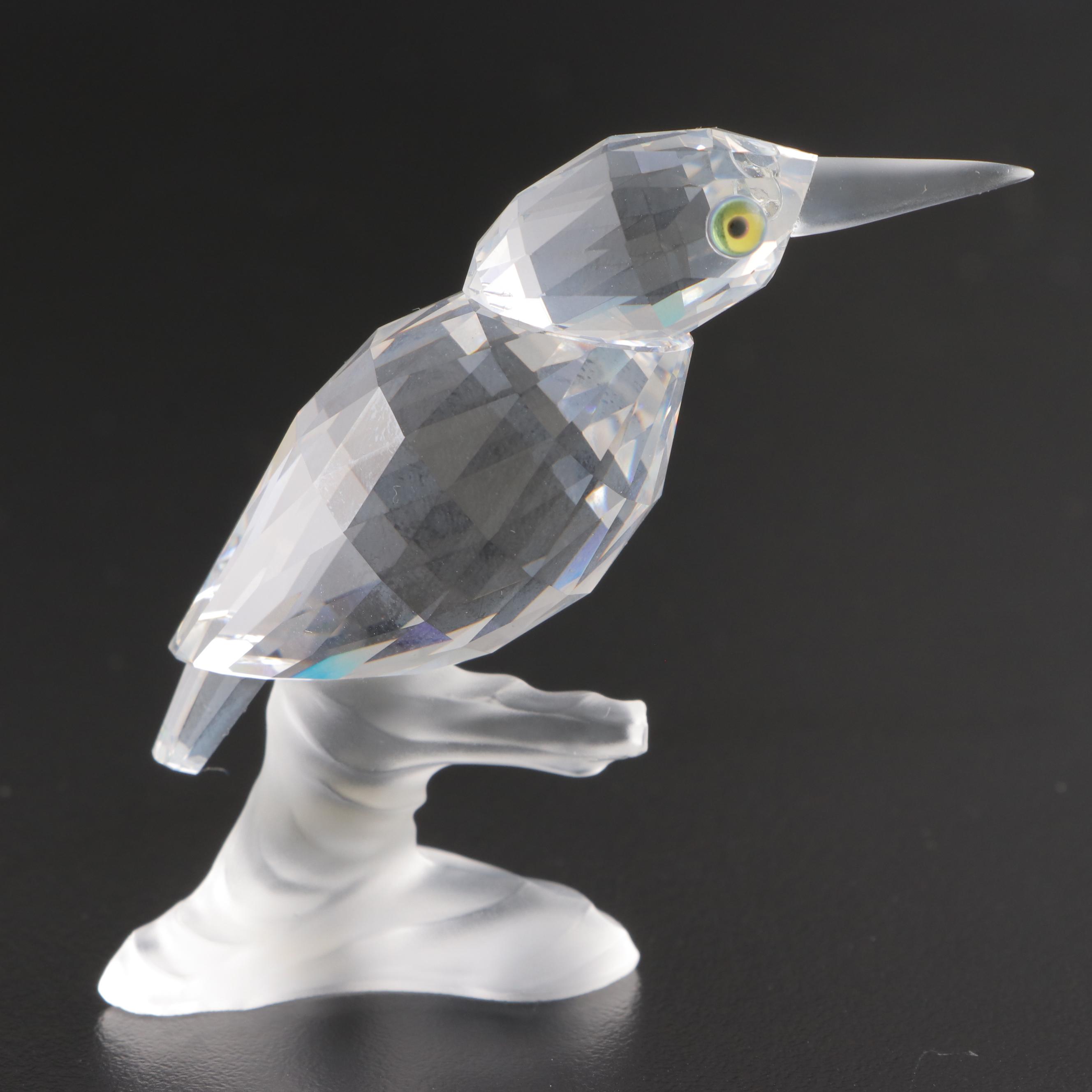 ITMGI16202 Swarovski Crystal Kingfisher and Owl Bird Figurines