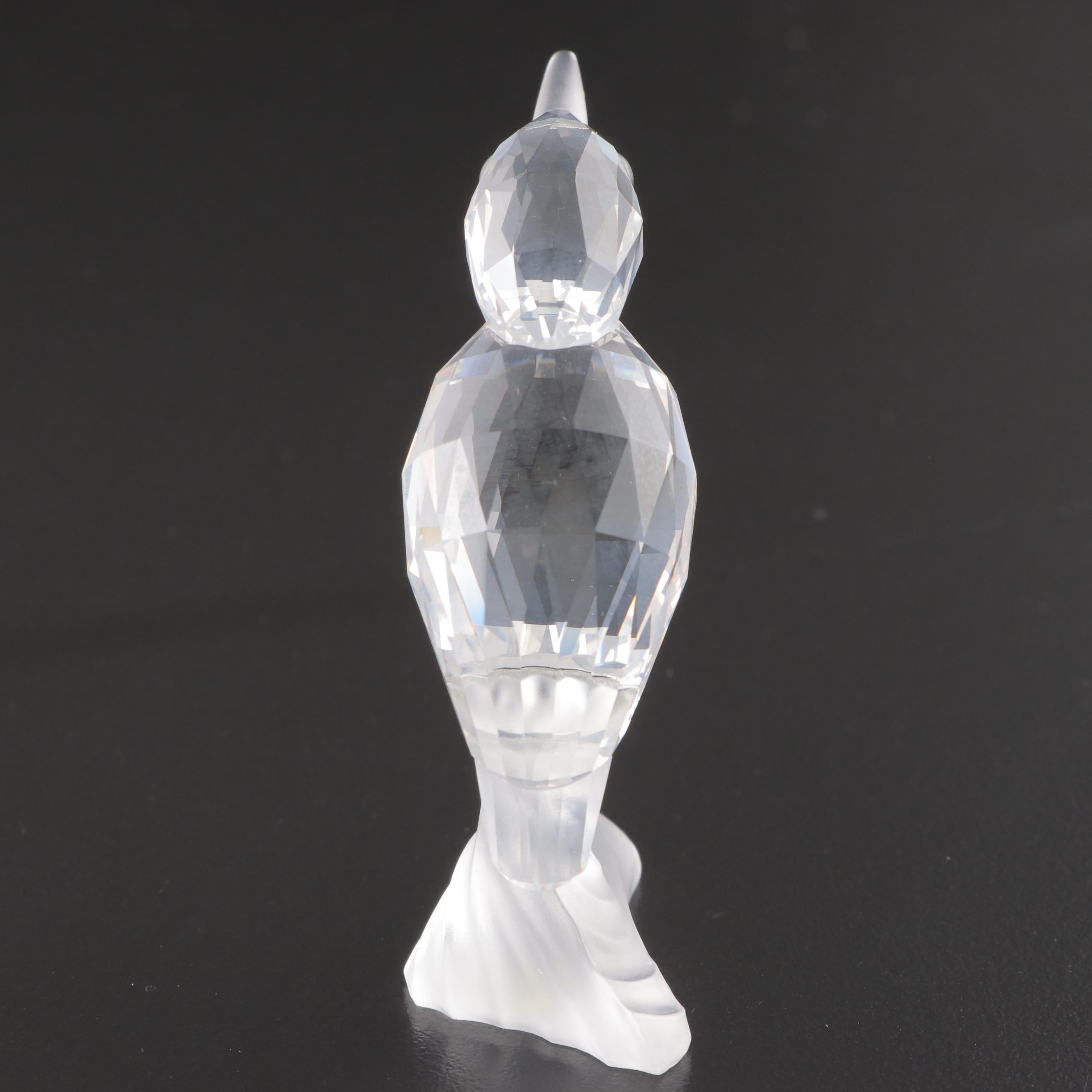 ITMGI16202 Swarovski Crystal Kingfisher and Owl Bird Figurines