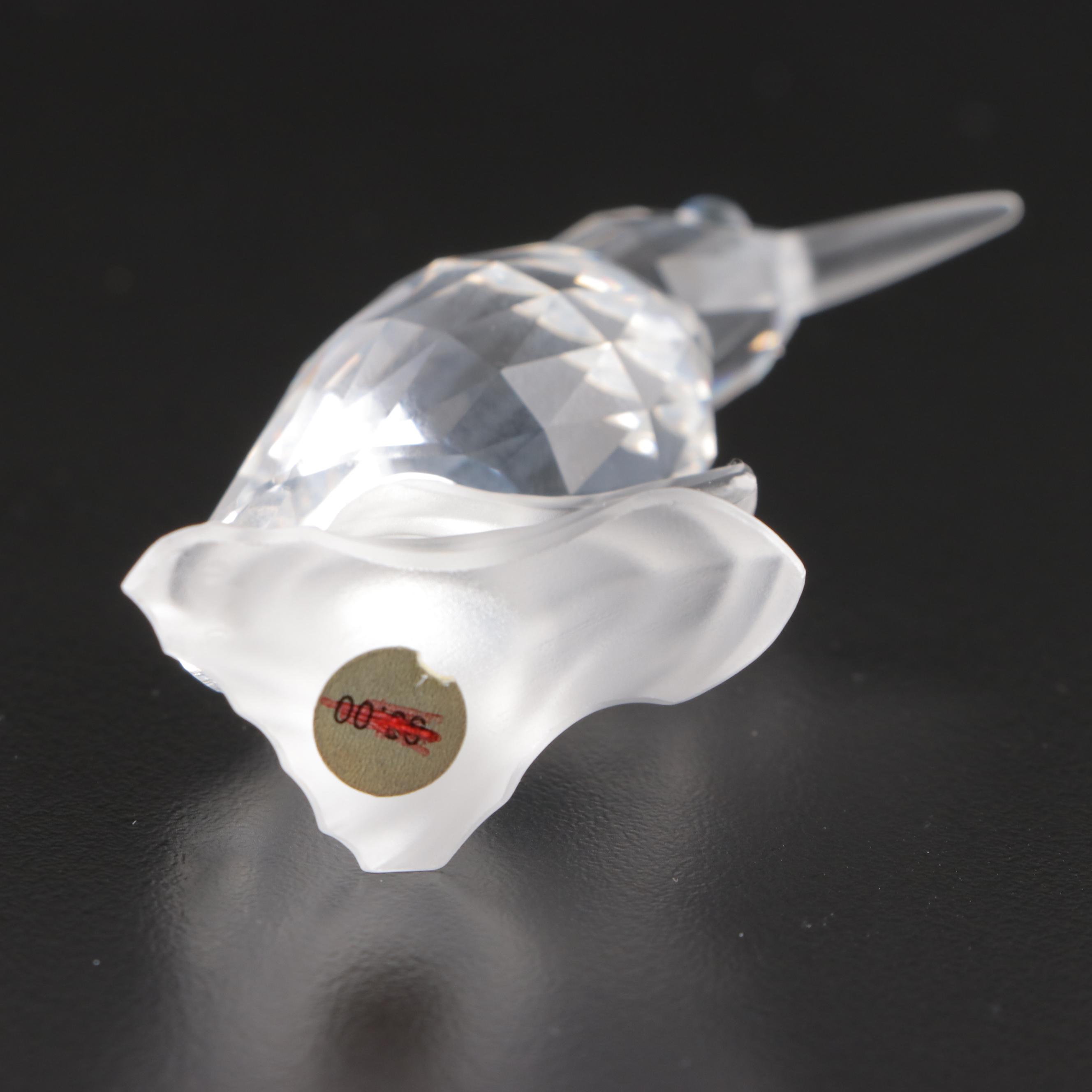 ITMGI16202 Swarovski Crystal Kingfisher and Owl Bird Figurines