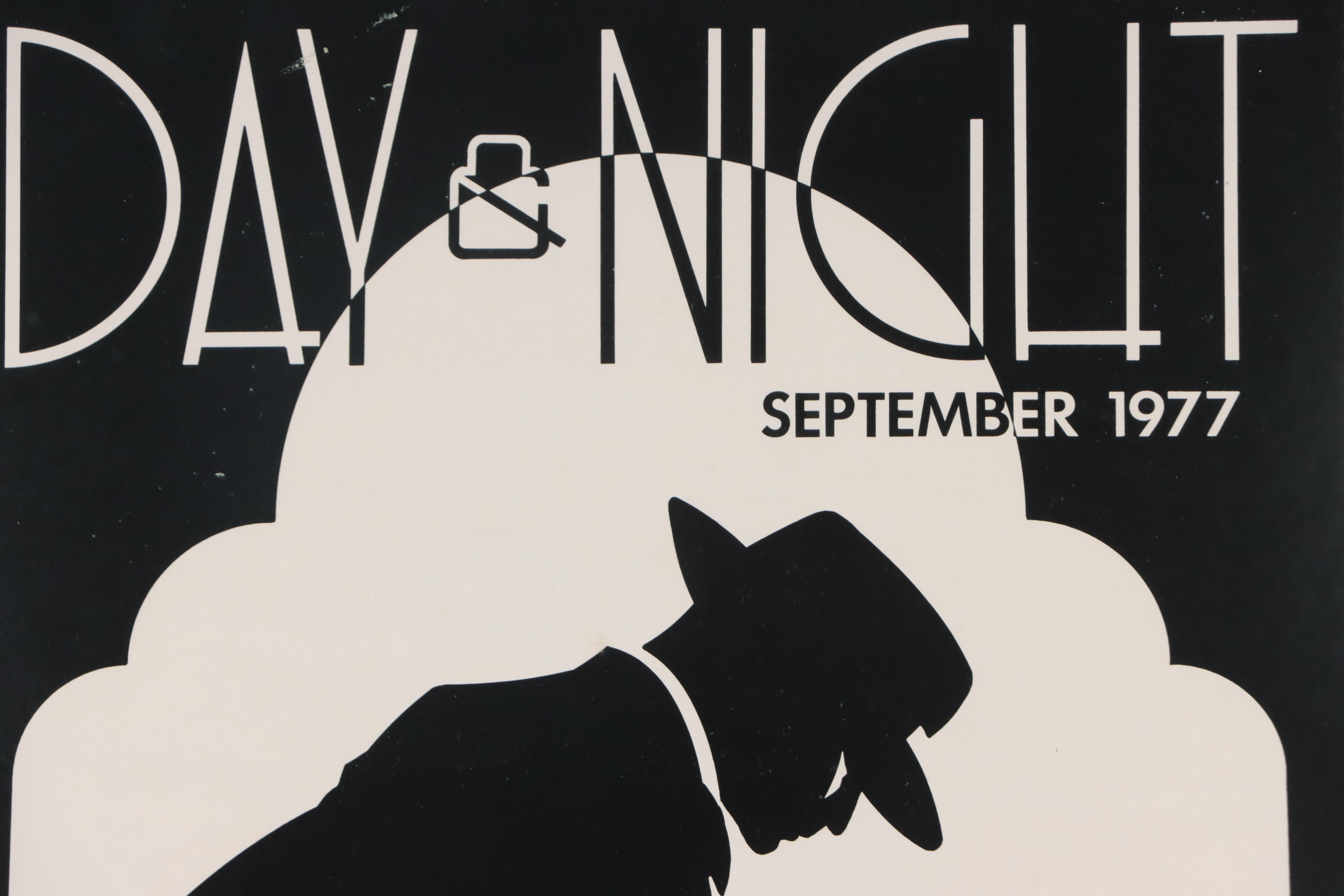 Woody Vondracek Art Deco Lithograph Poster "Day & Night," Late 20th Century