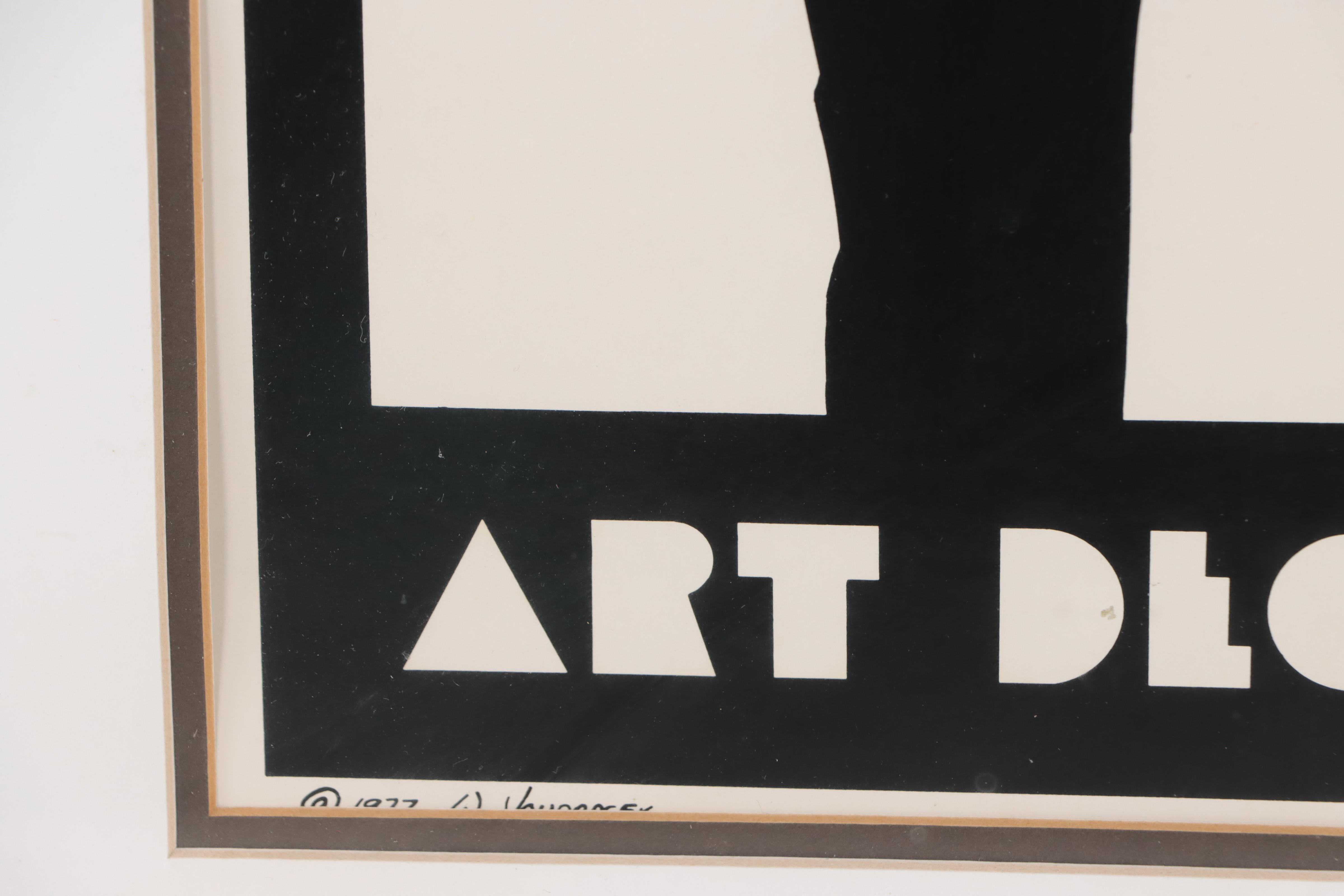 Woody Vondracek Art Deco Lithograph Poster "Day & Night," Late 20th Century